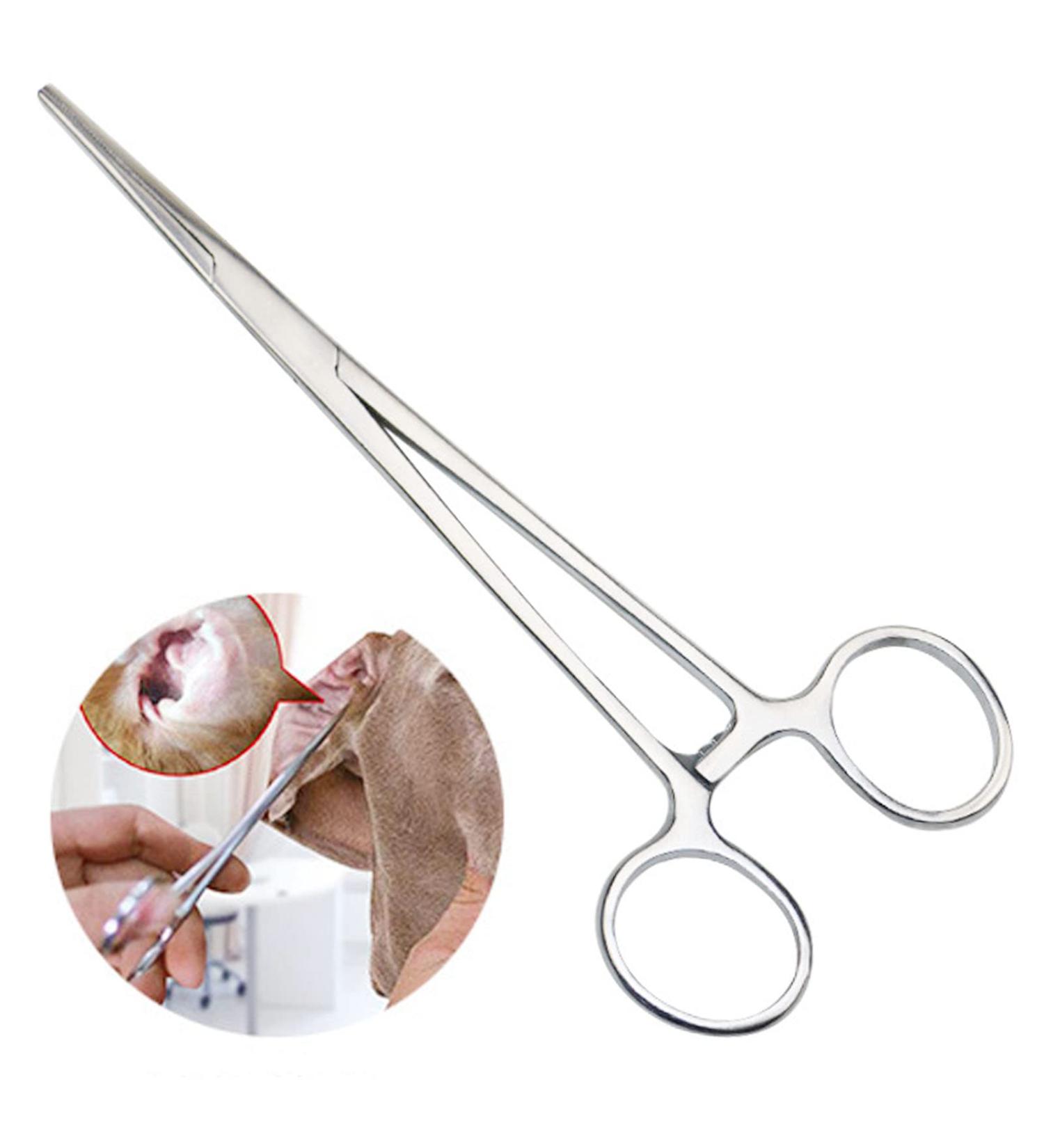 14cm Professional Straight Hemostat Hemostat Forceps Dog Grooming Scissors Piercing Forceps Tainless Steel Dog Ear Hair Puller Pet Dog Ear Hair Grooming Tweezers - Buy Online on SooperMarket.com