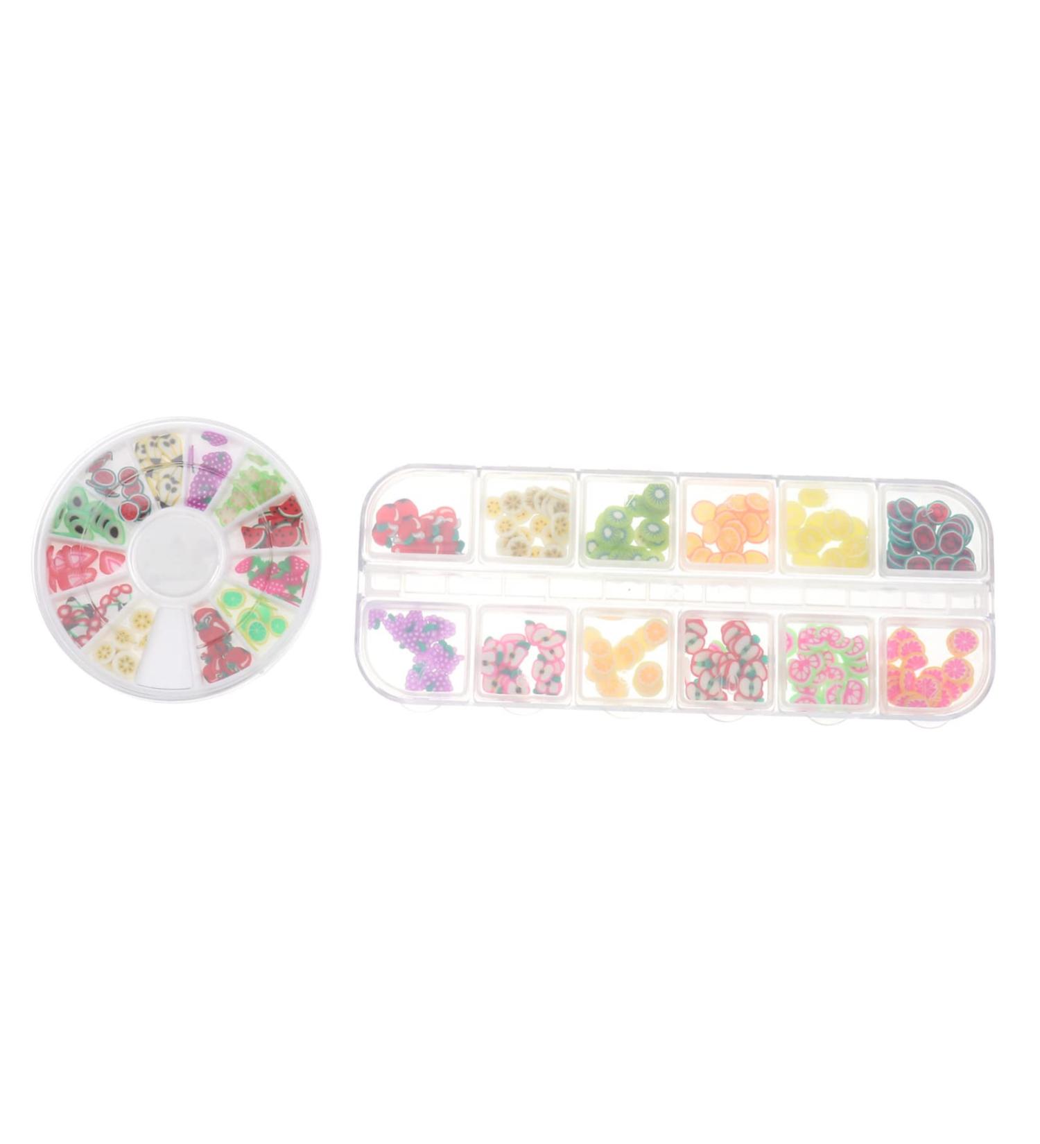 Gogogmee 24 Boxes Fruit Slice DIY Manicure Fruit Nail Slices Beads for Bracelets Fruit Stickers Cellphone Craft Slice Fruit Slices Nail Sticker Manicure Tips Slices Candy Decor Bangle Shine - Buy Online on SooperMarket.com
