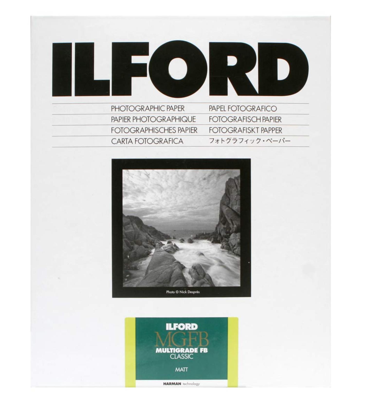 Ilford Multigrade FB Classic, Enlarging Paper 8x10", 100 Sheets, Matte