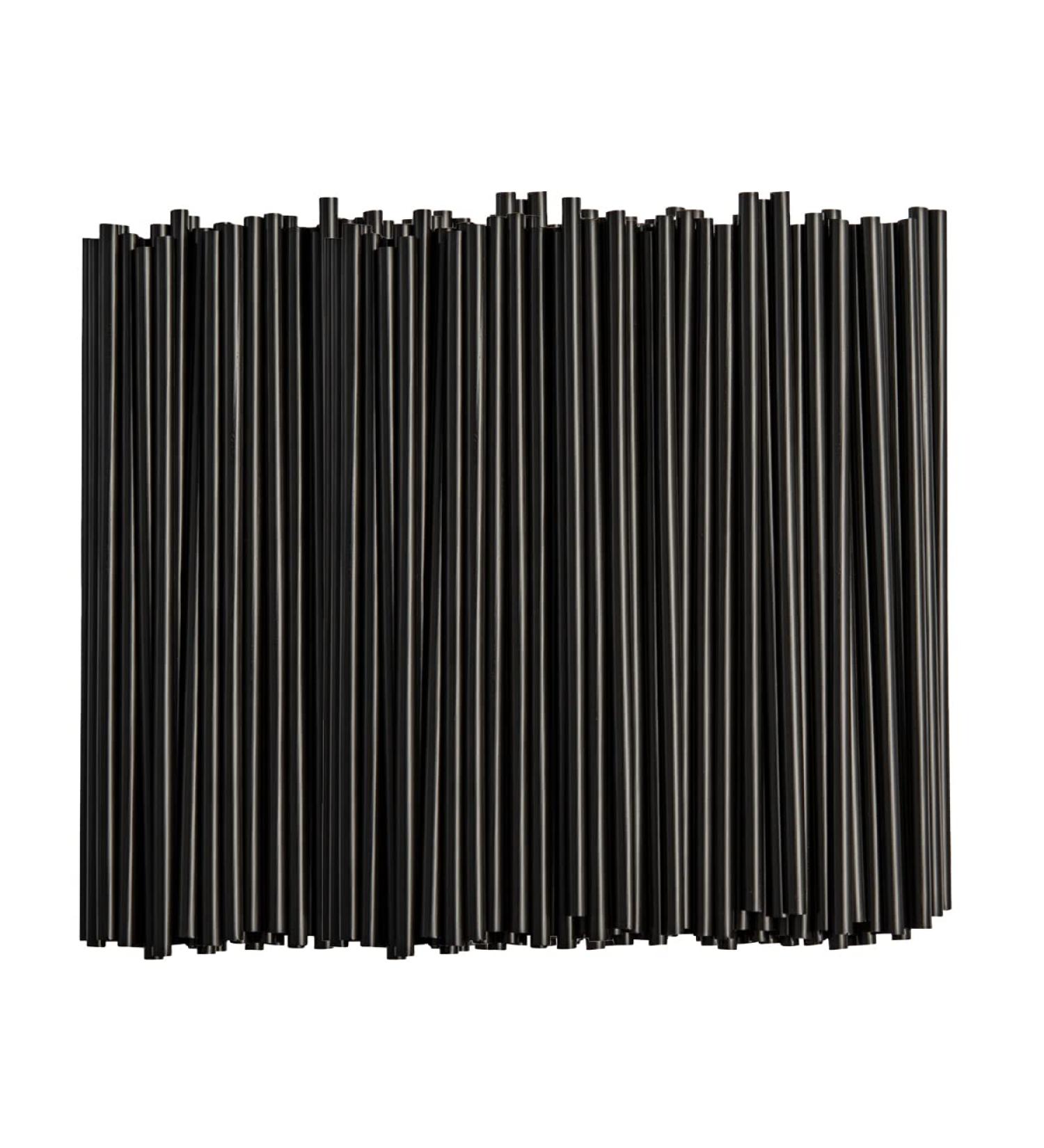 250 Pack Disposable Plastic Drinking Straws - 7.75 High - Black - Eco-Friendly & Durable - Buy Online on SooperMarket.com