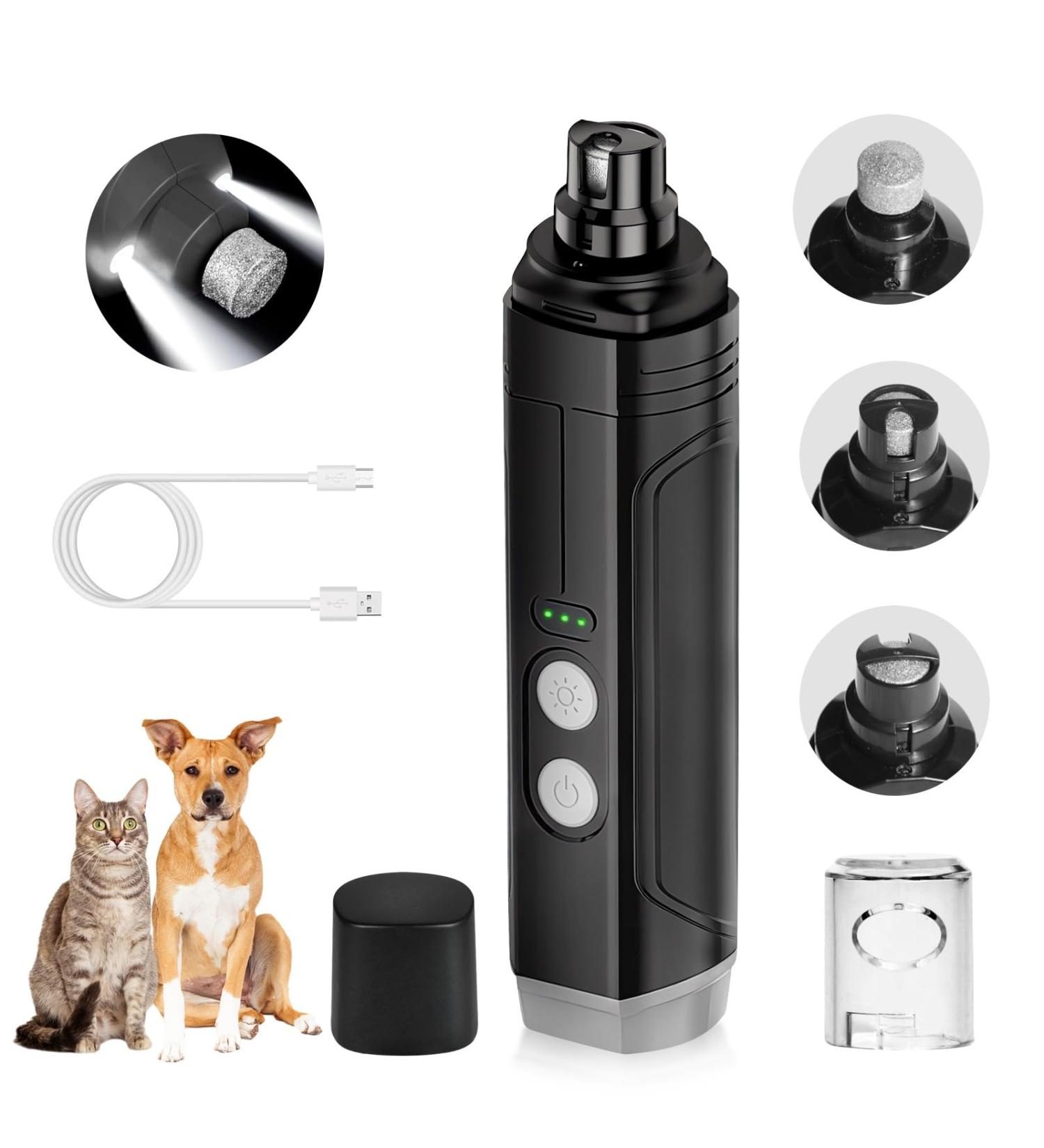 Journeyside 3-Speed Claw Grinder for Dogs & Cats | Quiet LED-Enhanced Nail Trimmer for All Sizes - Buy Online on SooperMarket.com