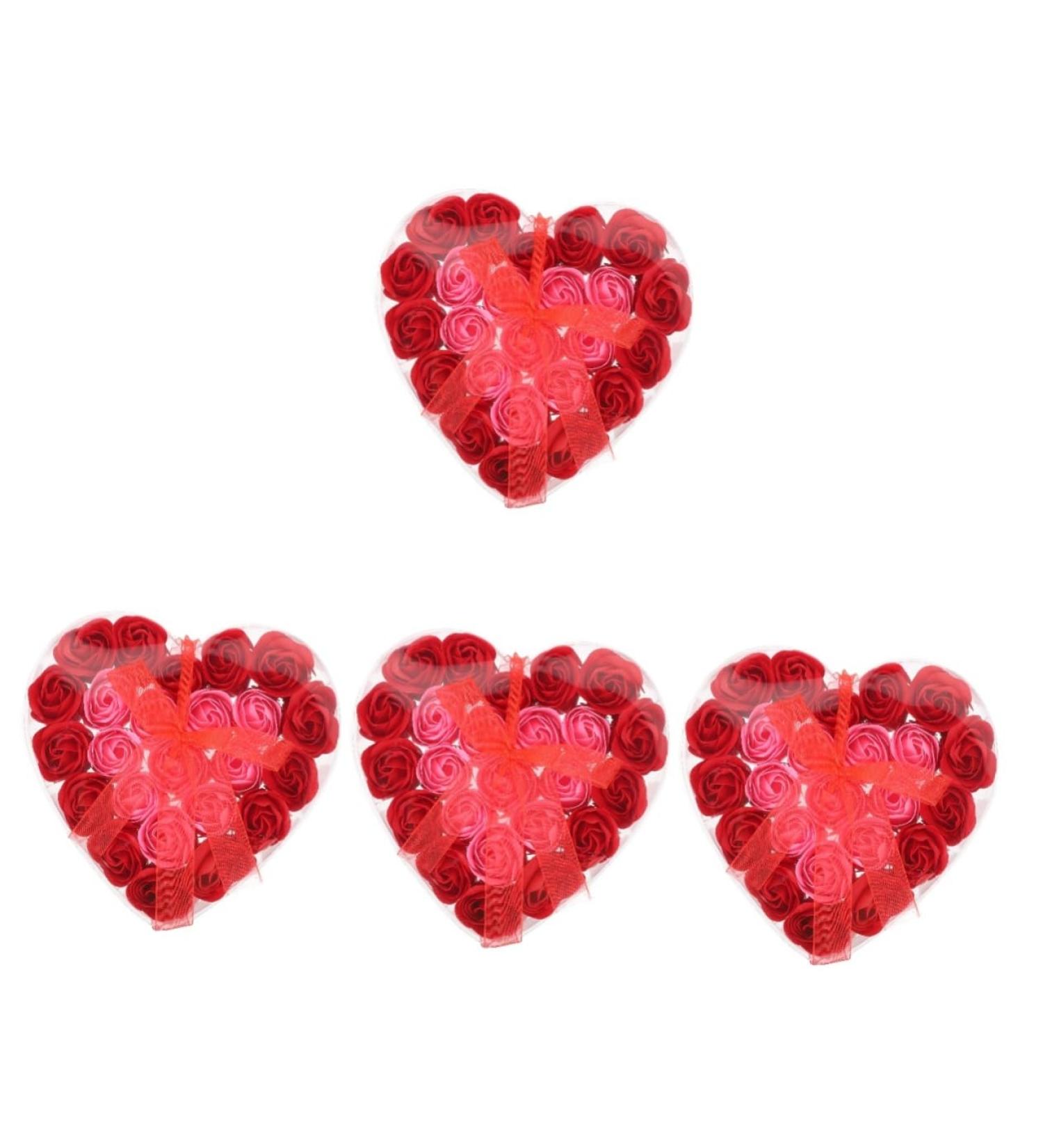 FOMIYES 4pcs Valentine's Day present rose flower soap bath soap rose asmr floral scented bath soap immortal wedding decor Party Artificial soap flower plastic flower arrangement delicate 17.5x17cmx4pcs As Shownx4pcs - Buy Online on SooperMarket.com