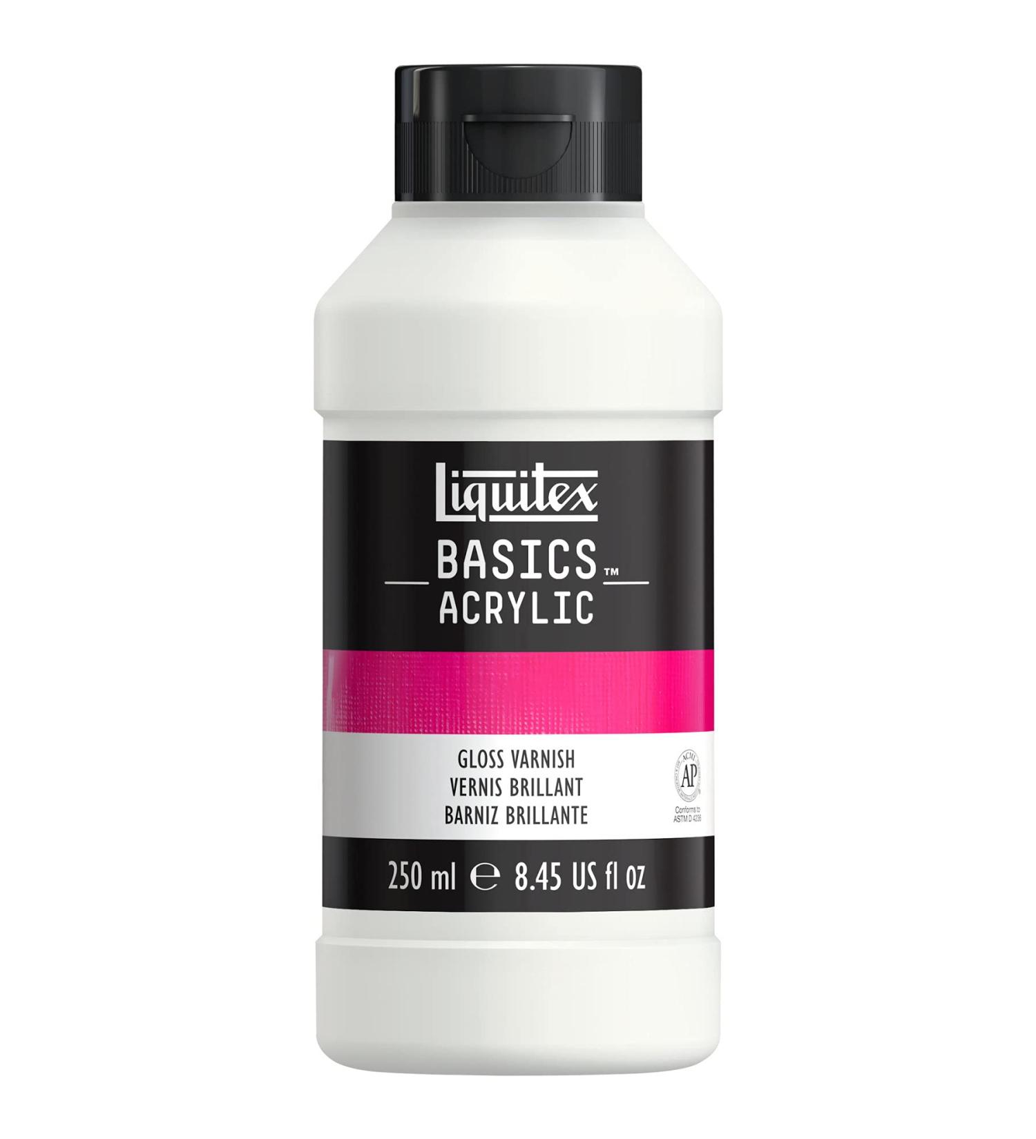Liquitex BASICS Gloss Varnish 250ml (8.4oz) - Enhance and Protect Your Artwork - Buy Online on SooperMarket.com
