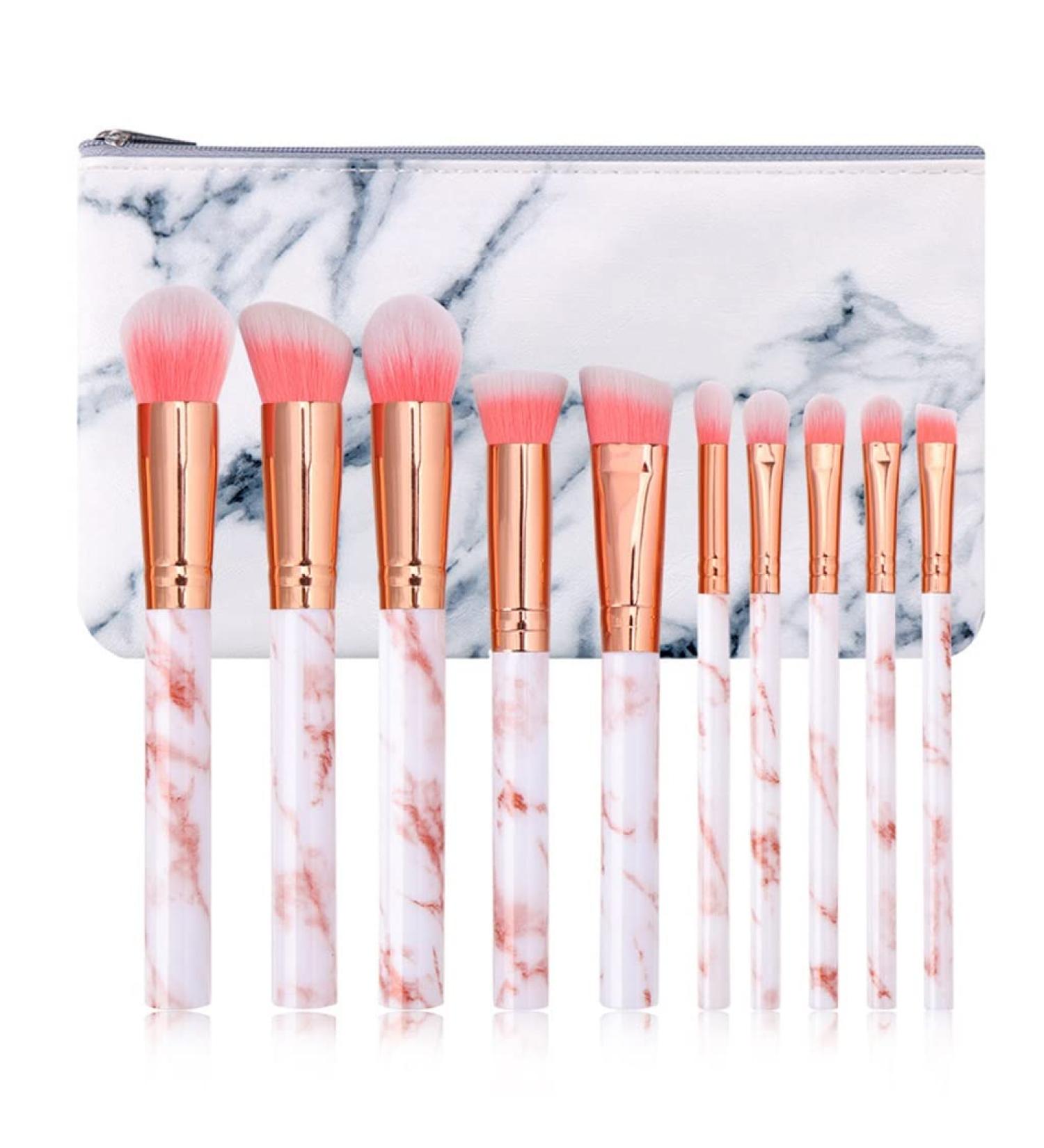 DFHBFG Marble Makeup Brush Set - Complete Beauty Tools for Flawless Application | International Shipping Available - Buy Online on SooperMarket.com