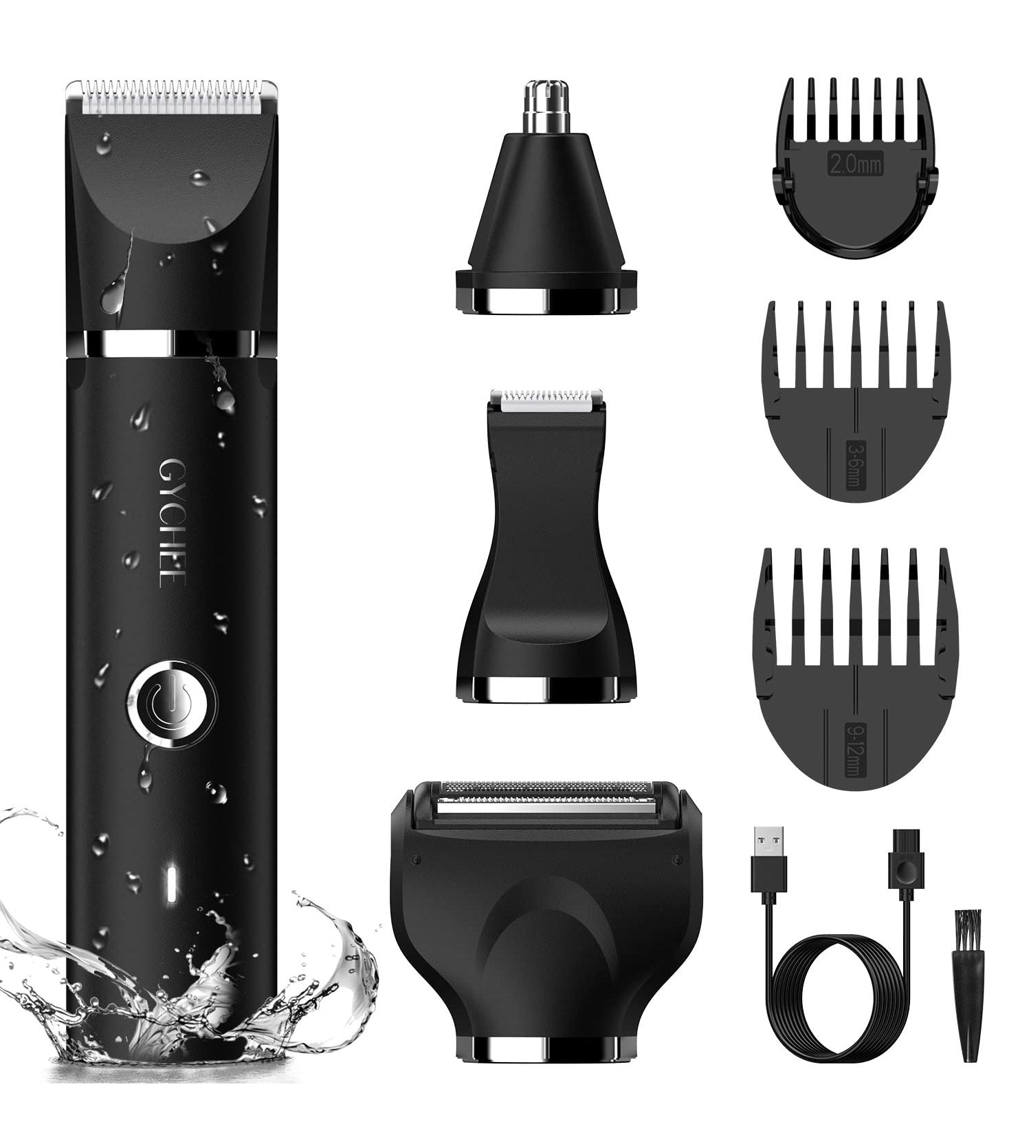 7-in-1 Men's Body Shaver & Groomer | Electric Razor Ear & Nose Trimmer Waterproof USB - Precision Hair Removal - Buy Online on SooperMarket.com