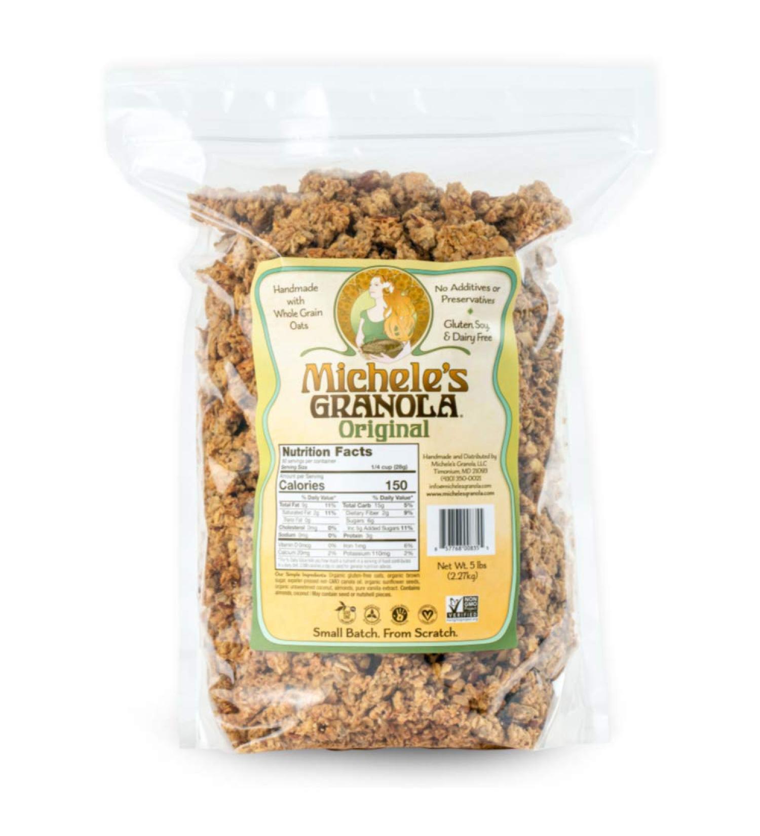 Michele's Granola Original Gluten-Free & Non-GMO 5 LB Bulk Bag - 5 Pound Pack - Buy Online on SooperMarket.com