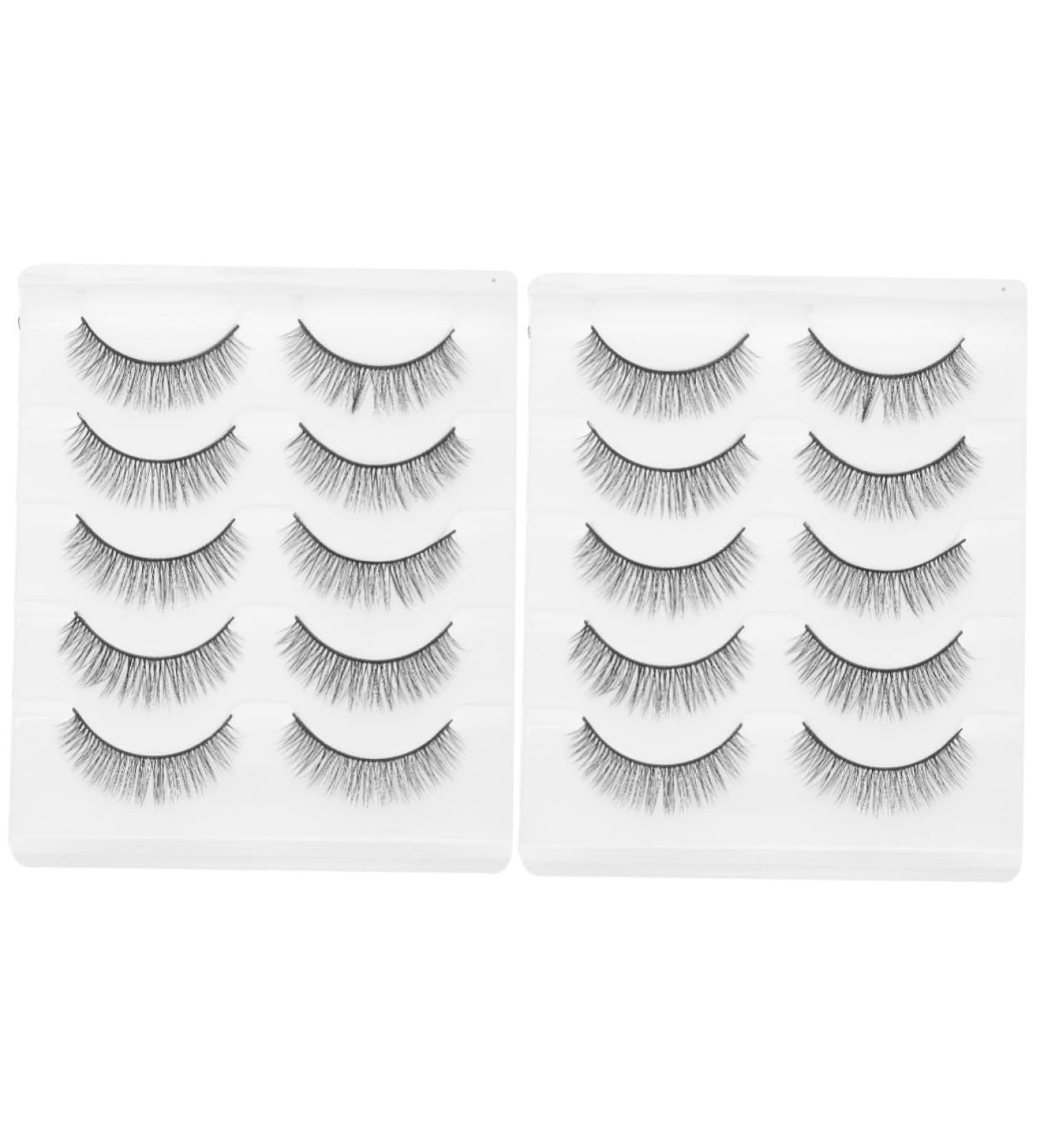 Beavorty 10 Pairs Short False Eyelashes Chemical Fiber Glue 3d Manual - Buy Online on SooperMarket.com