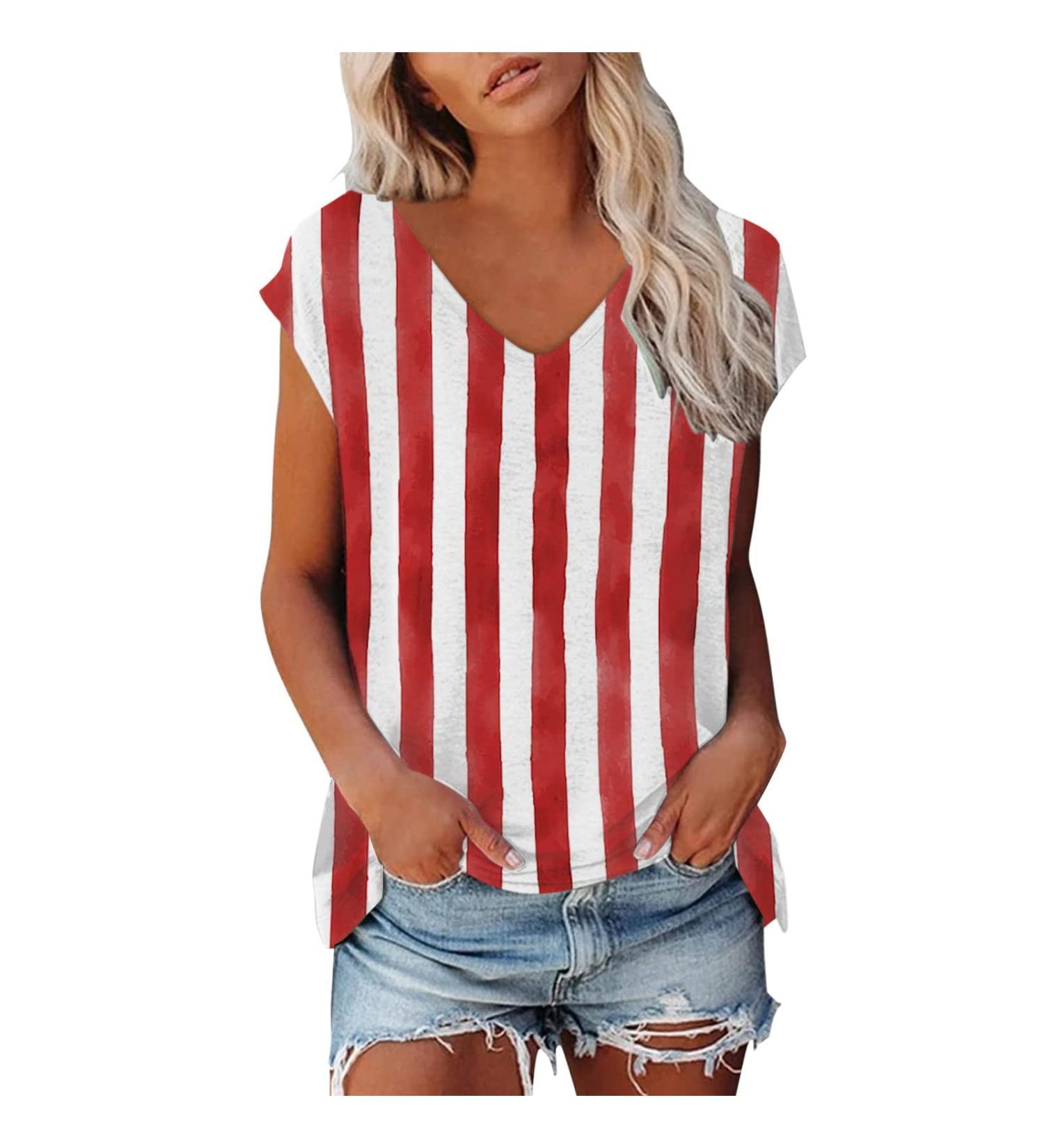 Short Sleeve T Shirts Clothing Woman T-Shirt Casual Black Clothing Top Women's Floral Pattern for Women Crop Tops Shirt Shirts Top Women's Summer Tank Top 1 Red XL - Buy Online on SooperMarket.com