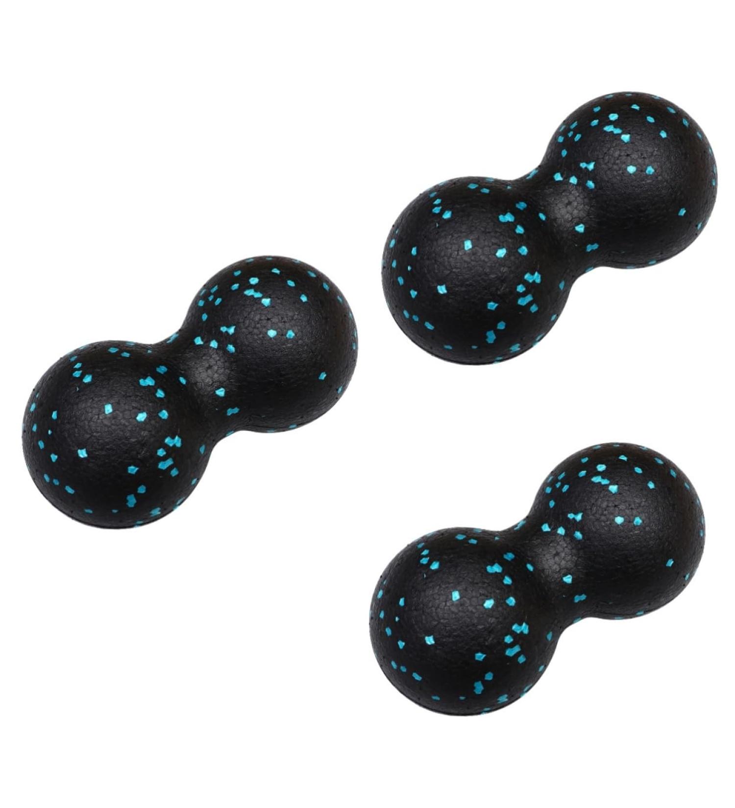 Magiclulu 3-St Peanut Massage Balls - Premium Foot & Back Massager Set | Sports Equipment & Massage Tools | 16.5x8.5x2cm | Blue | International Shipping - Buy Online on SooperMarket.com