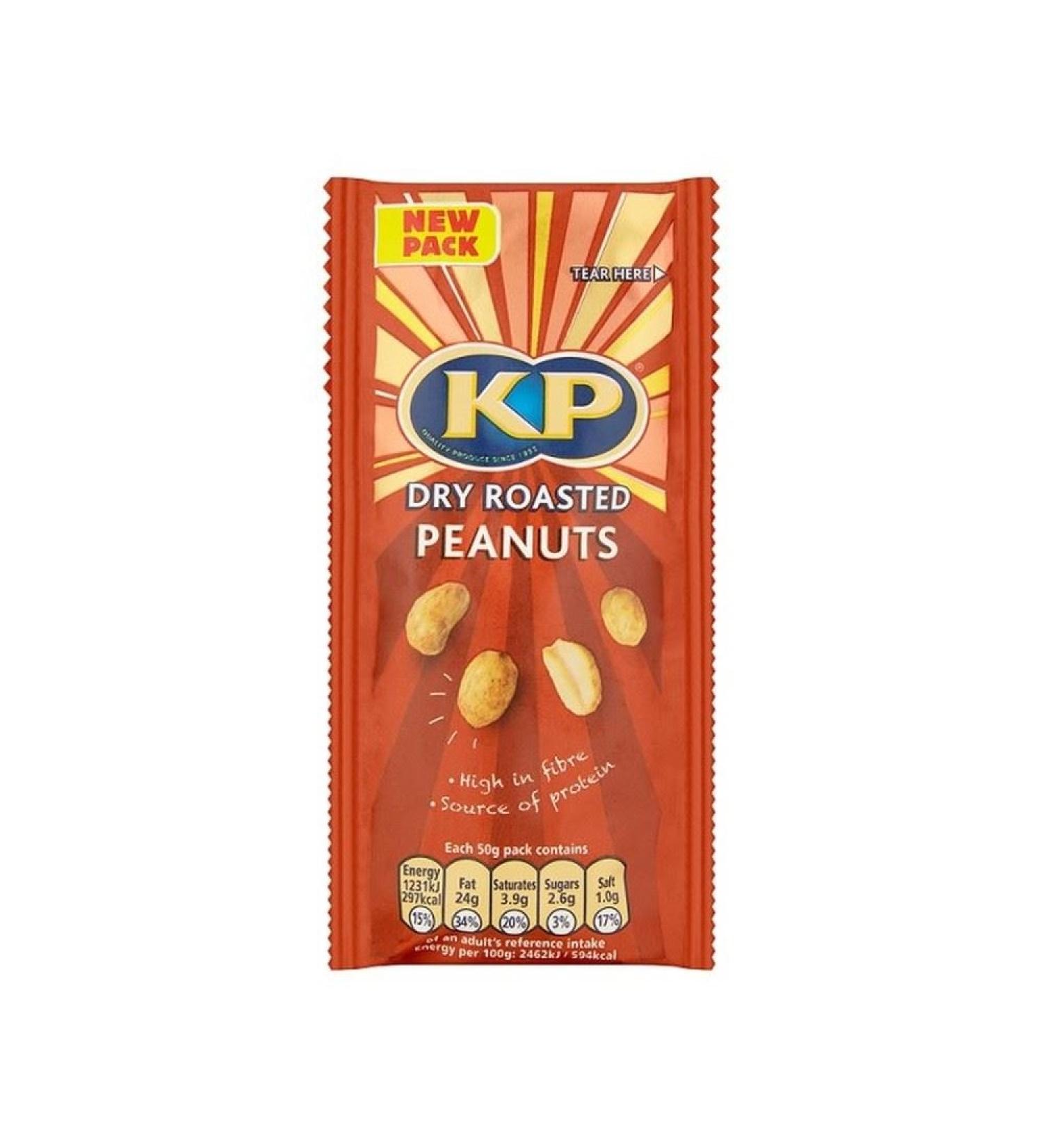 KP Dry Roasted Peanuts 50g Pack of 24