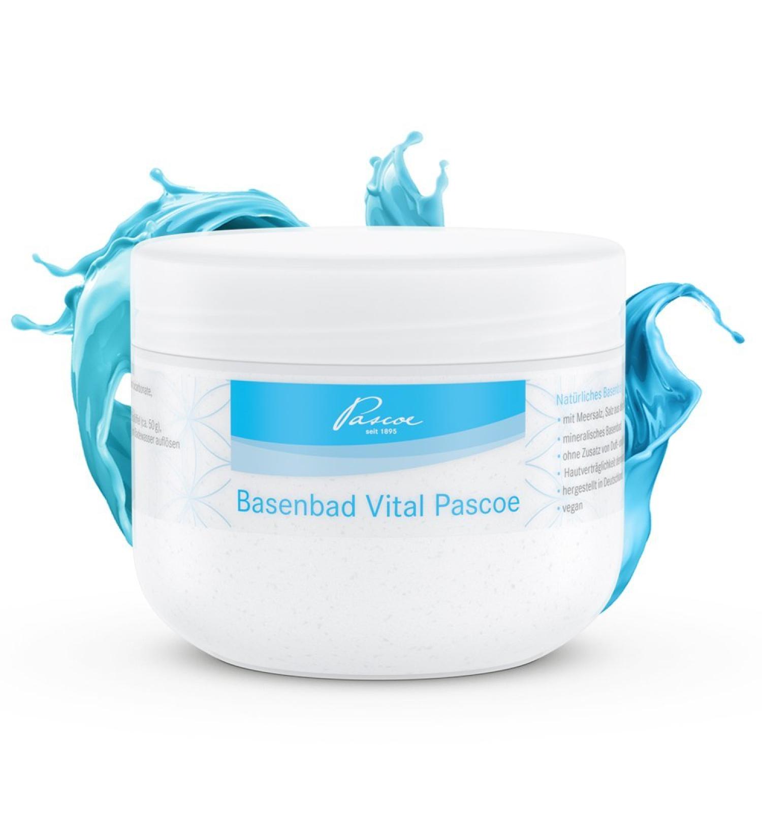 Pascoe Basenbad Vital - Natural Mountain & Sea Salt Bath Soak with Rose Quartz & Mountain Crystal - Fragrance-Free Dye-Free Vegan - 500g for Invigorating & Relaxing Bath Experience - Buy Online on SooperMarket.com
