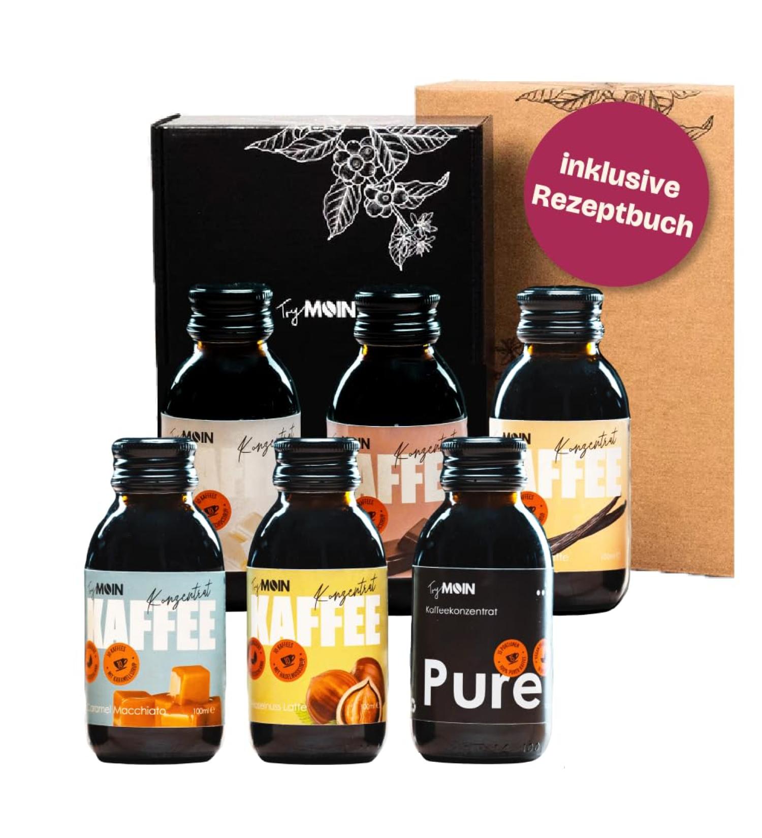 Trymoin Trial & Gift Set - 6 Bottles of Premium Coffee Circuits with Syrup & Recipe Book | Barista-Level Iced Coffee Gift Set - Buy Online on SooperMarket.com