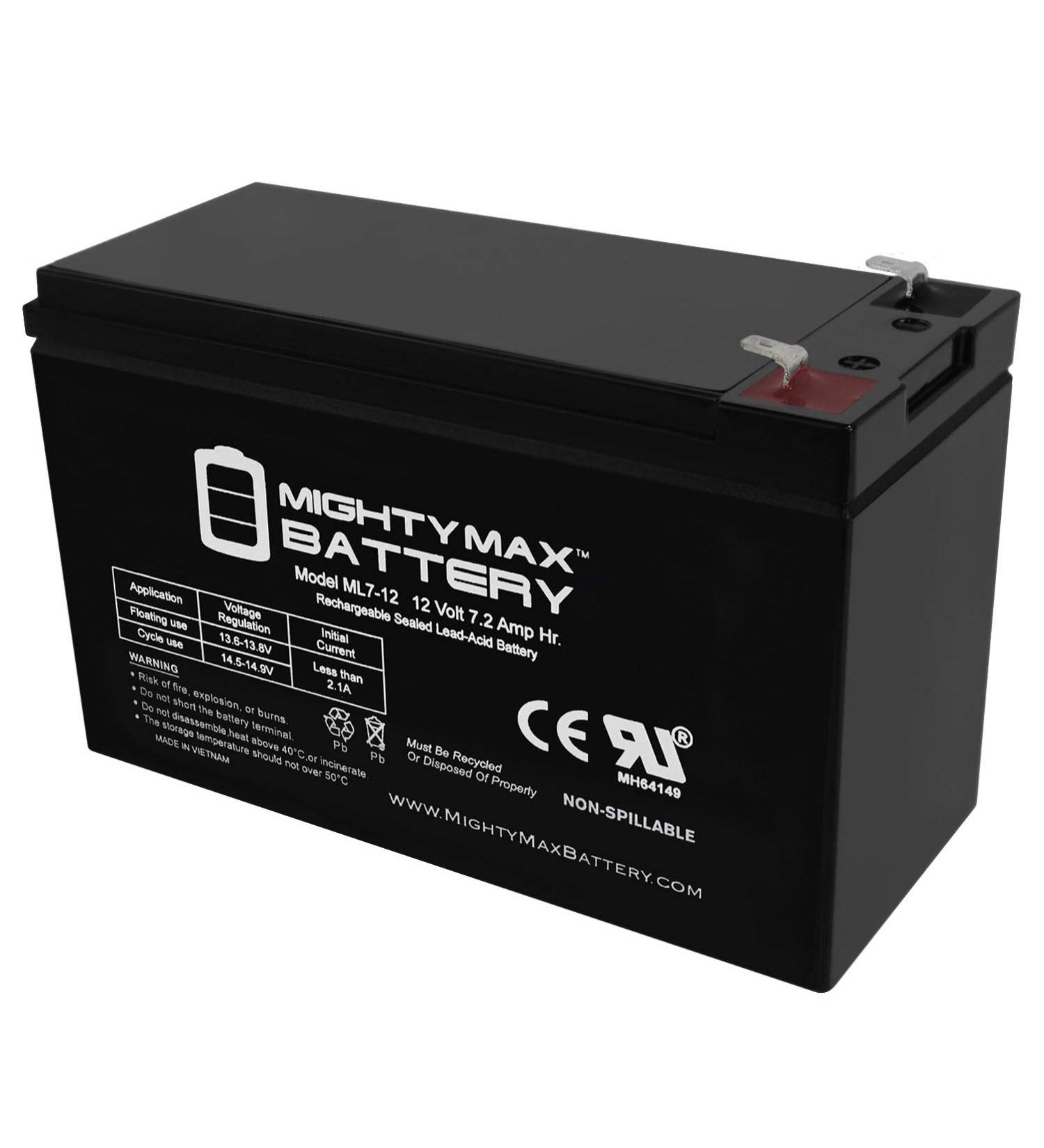 Buy Mighty Max 12V 7Ah Battery Replacement for Razor W15130412003 - International Shipping Available - Buy Online on SooperMarket.com