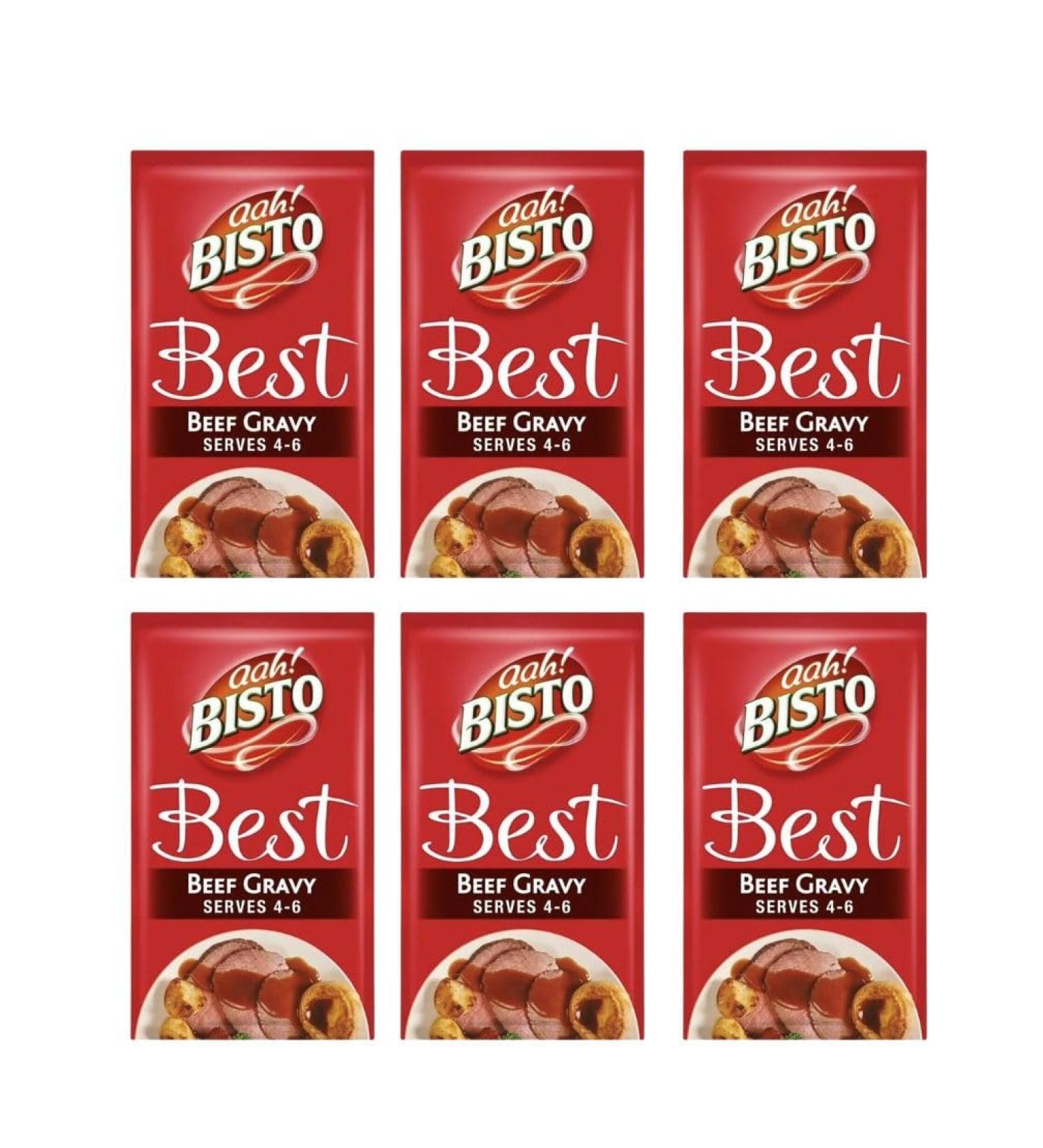 6 x 24g Instant Roast Beef Gravy Sachet Meat Christmas Dinner Meal Food Veg Sauce serves 4-6