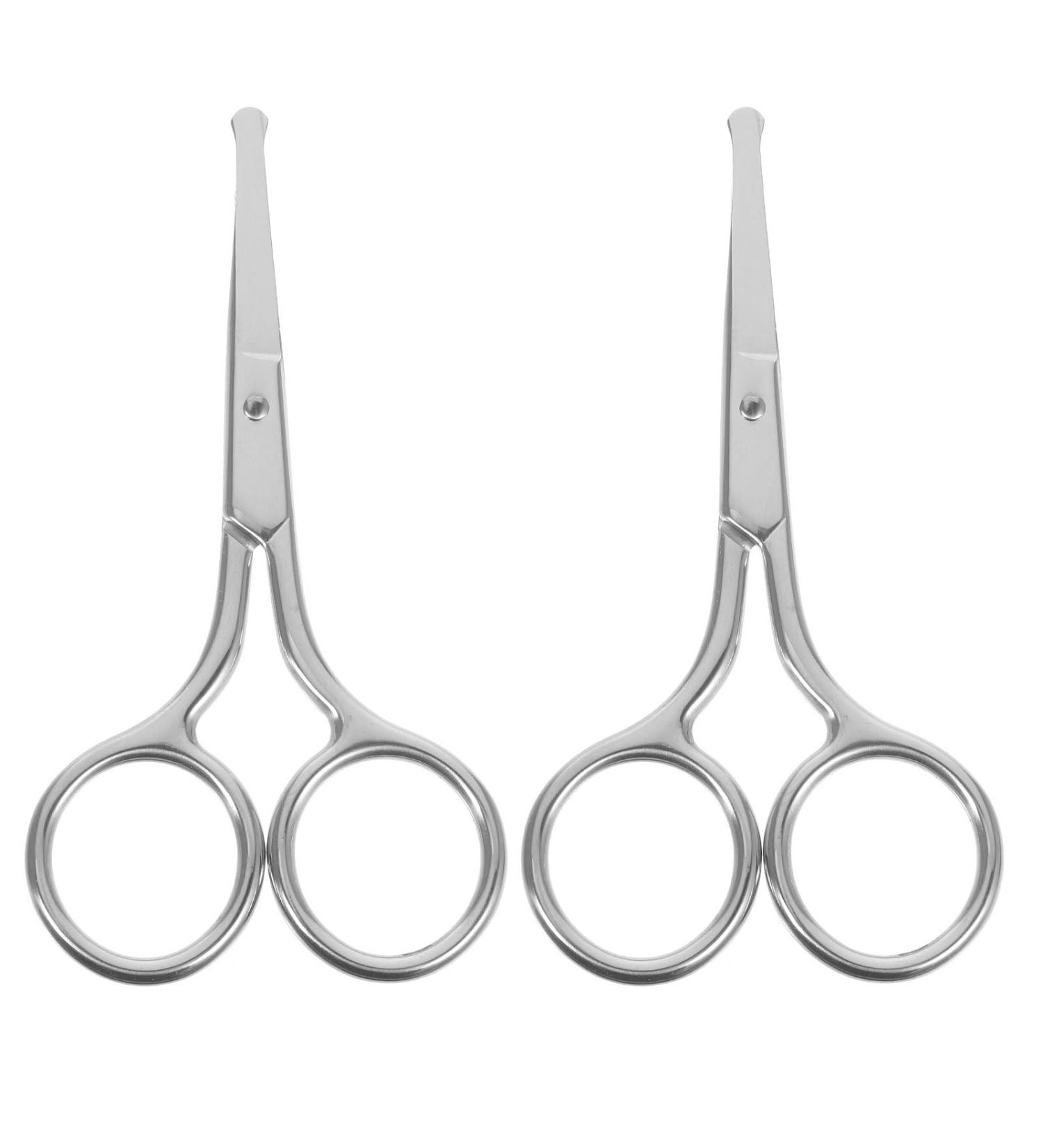 Buy Healvian Rounded Tip Grooming Scissors - Stainless Steel Facial Hair Safety Scissors for Men & Women | Perfect for Nose Eyebrows Moustache & Eyelashes - International Shipping Available - Buy Online on SooperMarket.com