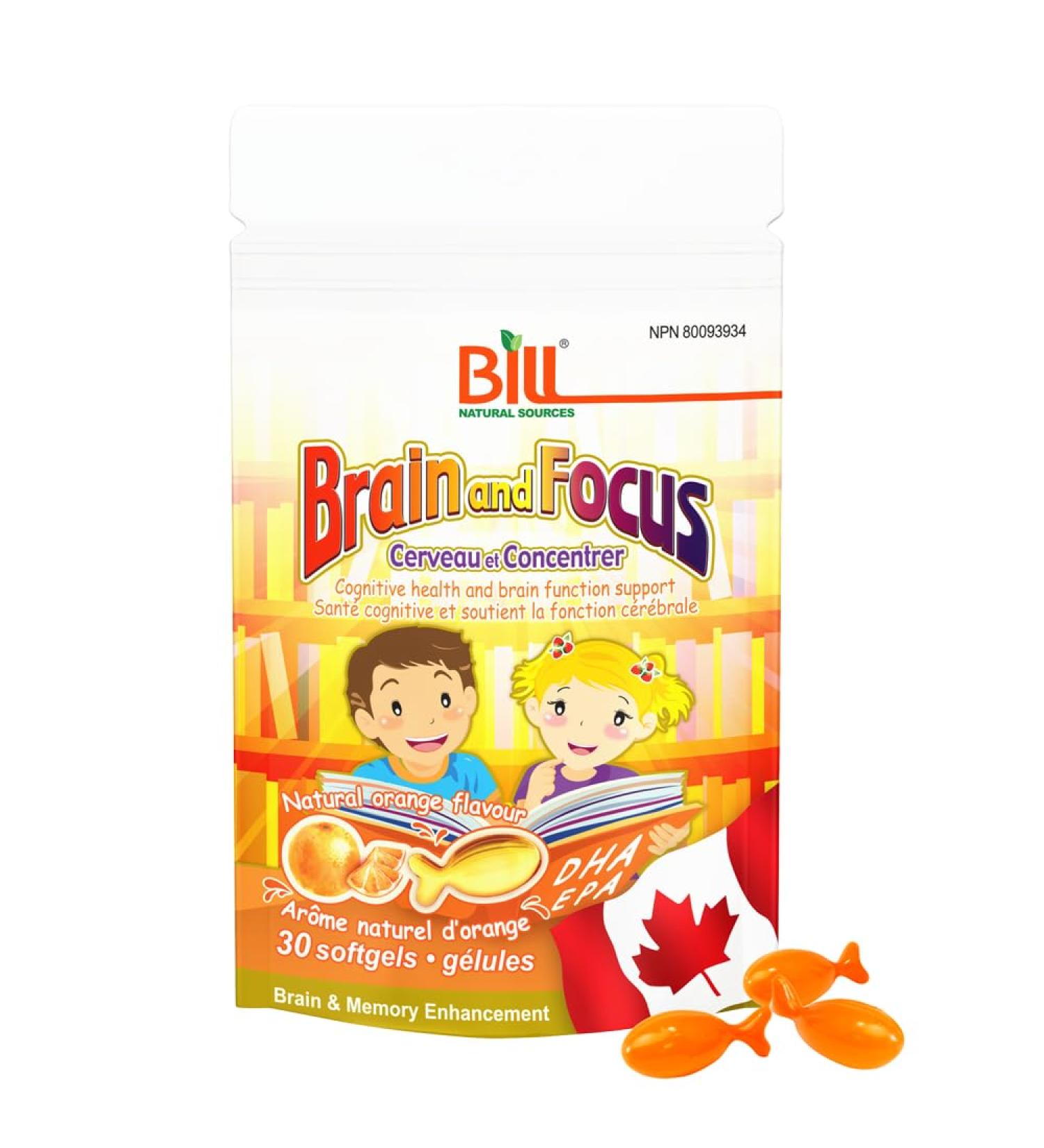 BILL Natural Sources Brain and Focus (cognitive support) 30 softgels - Buy Online on SooperMarket.com