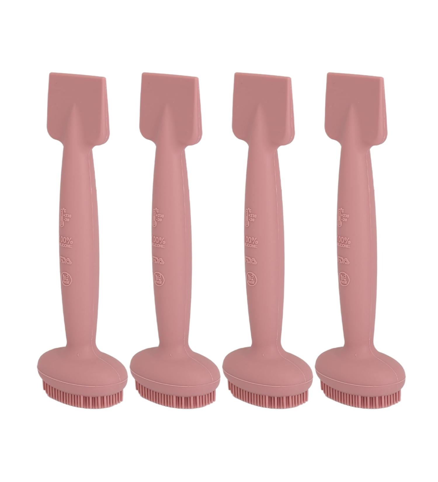 Dual Head Silicone Facial Mask Brush - Comfortable Handle Easy Clean for Home & Salon Use - Buy Online on SooperMarket.com