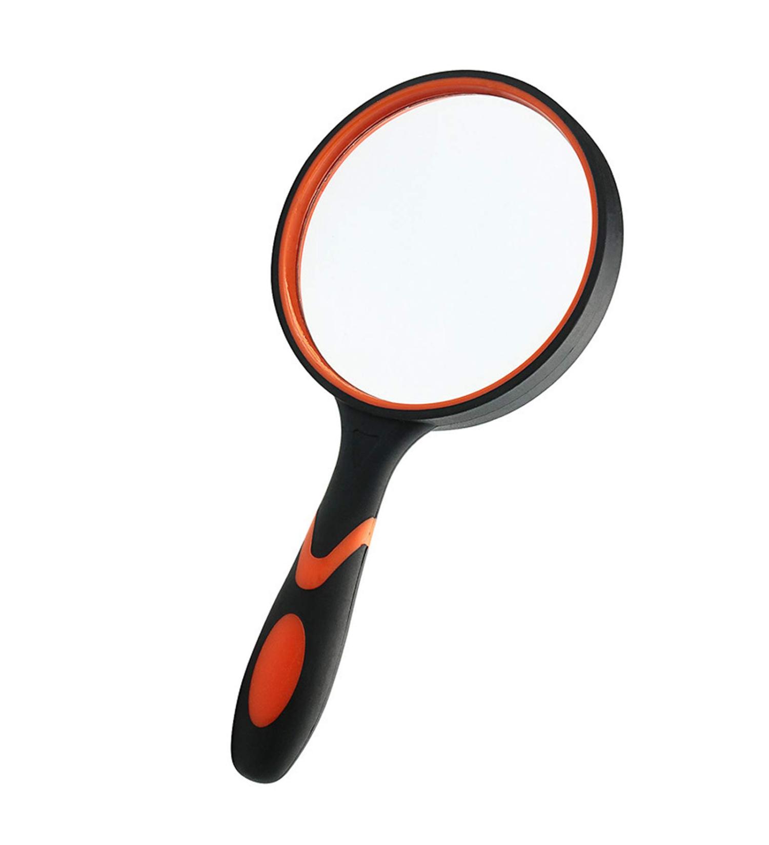 10x Magnifying Glass with Non-Slip Rubber Handle - Ideal for Seniors & Kids Perfect for Reading Books Maps Coins & Hobbies - 75mm Yellow - Buy Online on SooperMarket.com