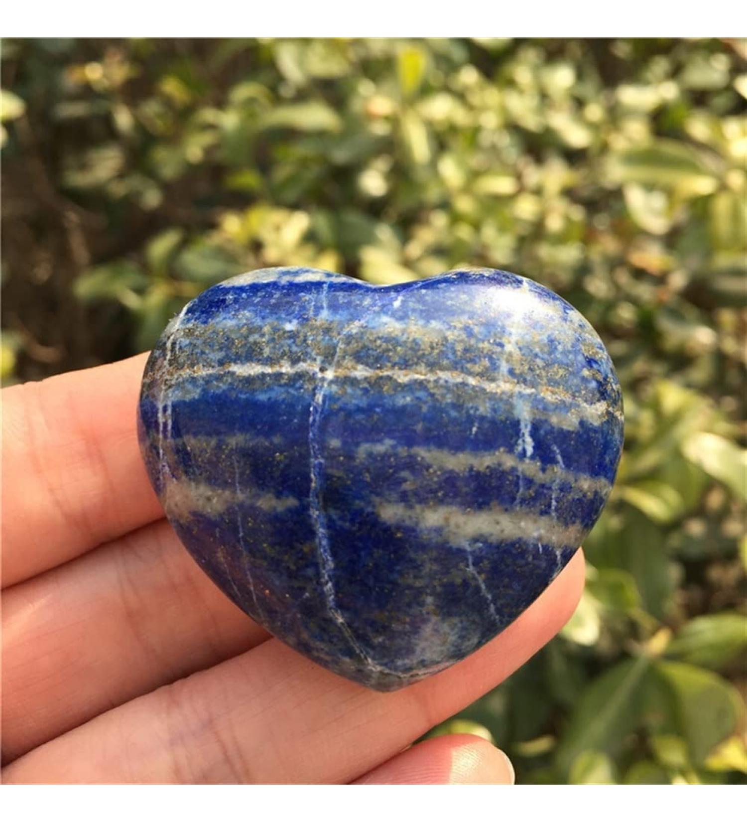 Beautiful Natural Lapis Lazuli Crystal Heart Polished Gem Crystal As Gift s Natural Luster - Buy Online on SooperMarket.com