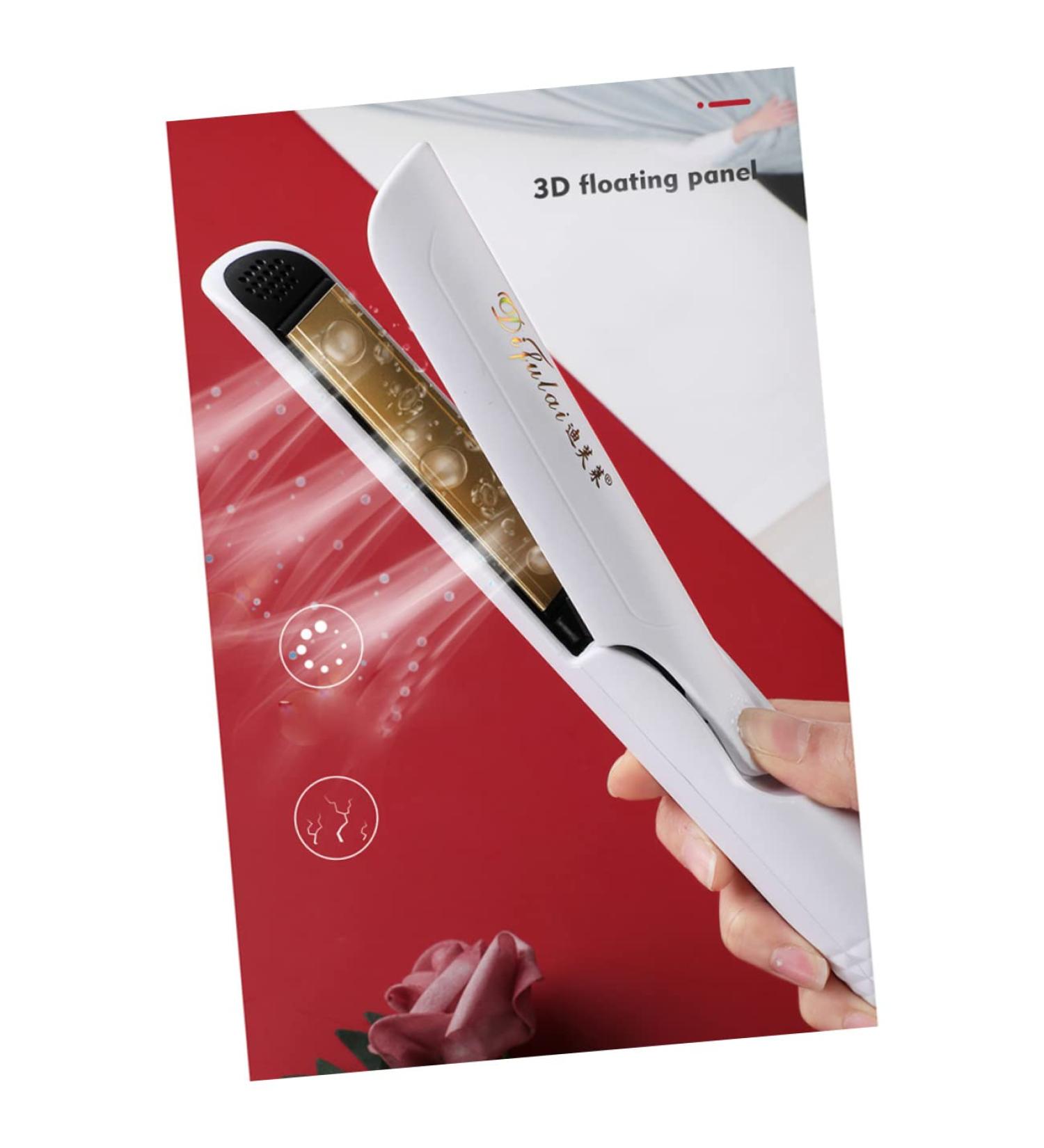 FOYTOKI 1pc Hair Curler Hair Straightener Brush Curling Wand Hair Straightening Comb Electric Hot Comb White US Plug White - Buy Online on SooperMarket.com