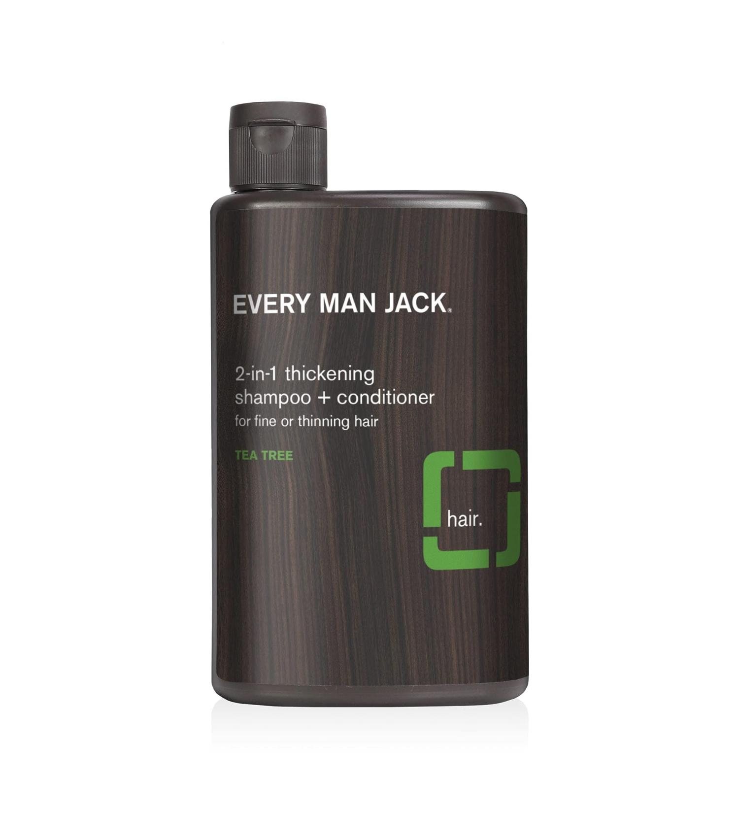 Every Man Jack Tea Tree Men's Thickening 2-in-1 Shampoo & Conditioner | Restore Thickness Cleanse & Condition | Naturally Derived Paraben & Dye Free - Shop Internationally - Buy Online on SooperMarket.com