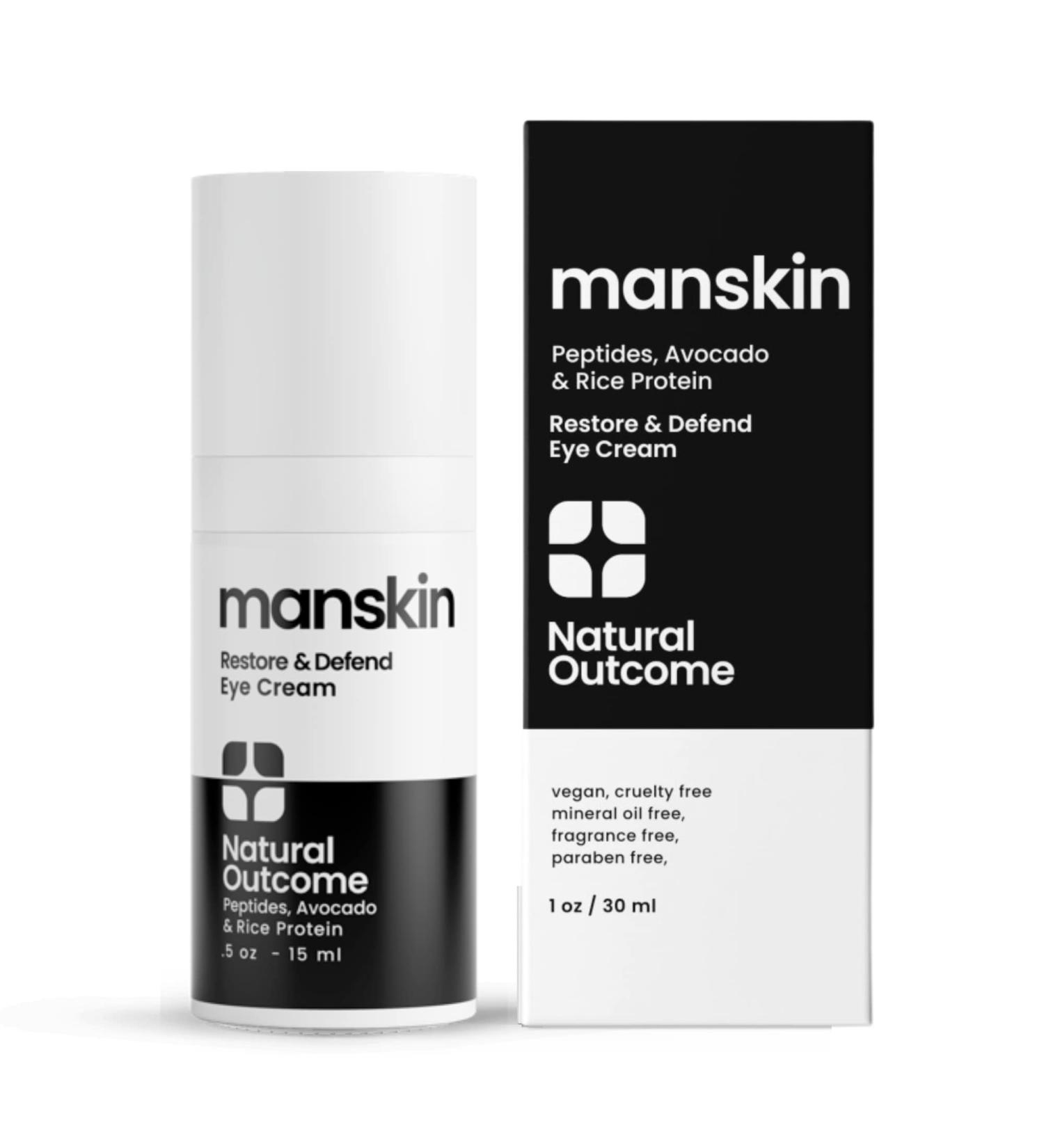 Men's Anti-Aging Eye Cream - Reduce Dark Circles, Puffiness, Fine Lines & Wrinkles - With Peptides, Hyaluronic Acid & Rice Proteins - Buy Online on SooperMarket.com