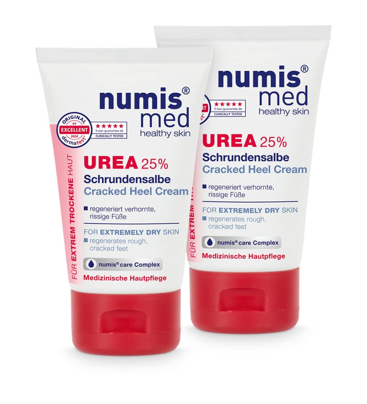 Numis Med Wirring Ointment 25% Urea - Vegan Foot Cream for Cracked Skin (2-Pack) - Silicones & Parabens Free - 100ml Calming Formula for Horny Feet - Buy Online on SooperMarket.com