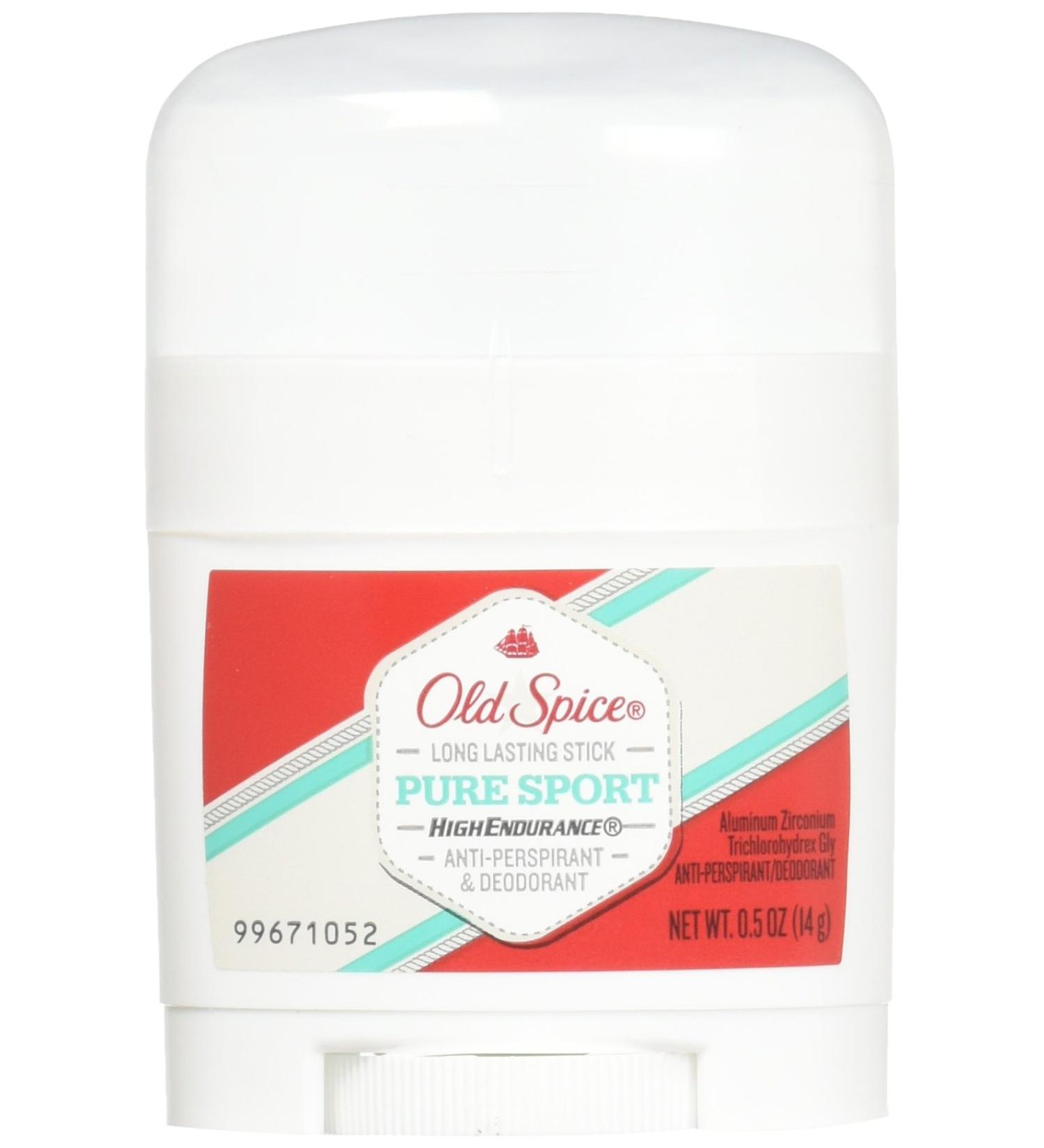 Old Spice High Endurance Antiperspirant Deodorant Travel Size Pure Sport 0.5 oz (Pack of 3) - Buy Online on SooperMarket.com