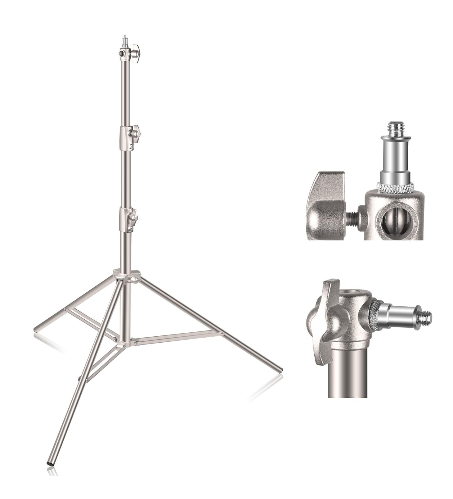 EMART 9.2ft Stainless Steel Light Stand - Heavy Duty Tripod Stand for Studio Softbox, Monolight, Umbrella, and More - Photography 1 Pack - Buy Online on SooperMarket.com