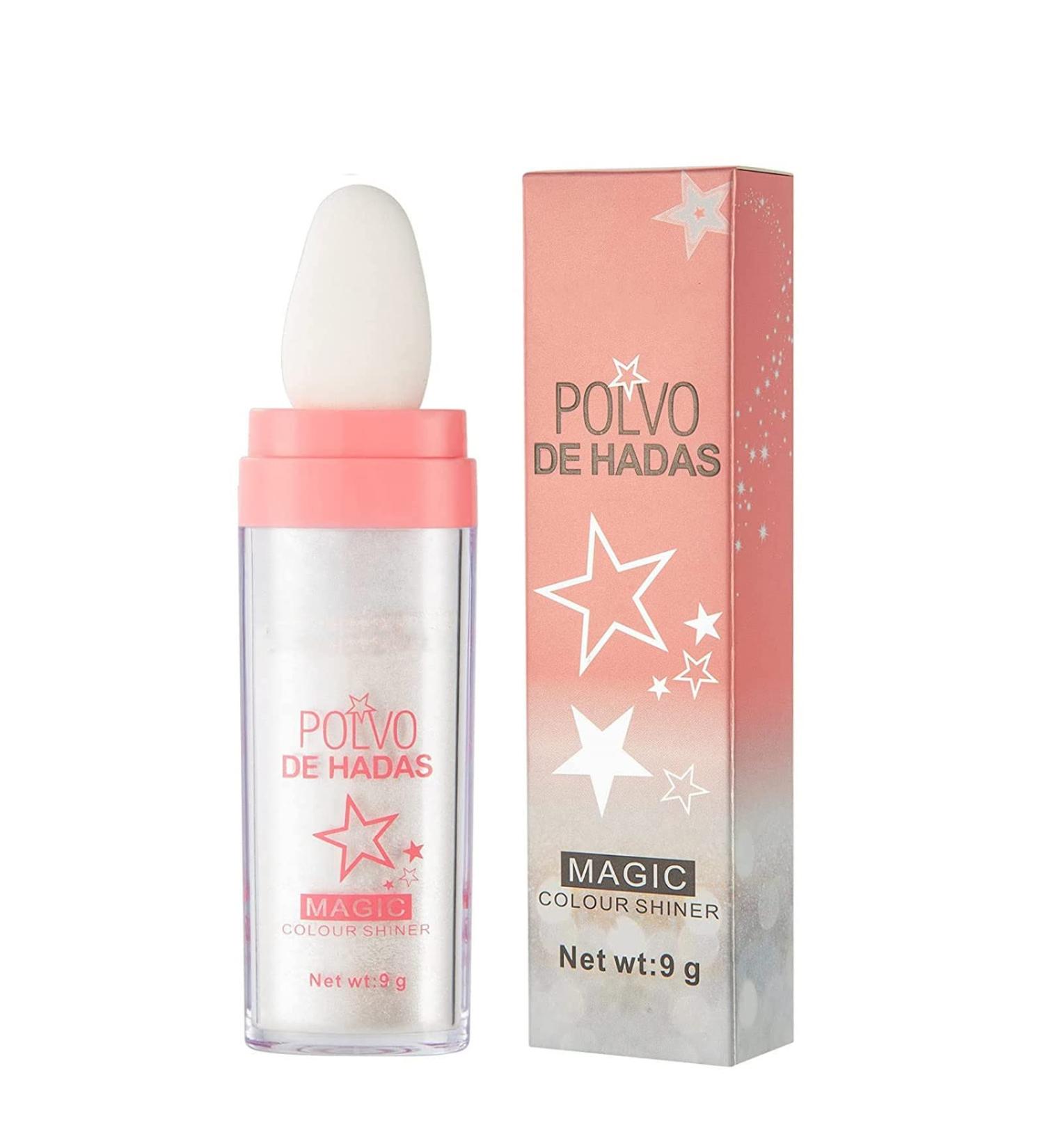 Lovelycat Body Glitter Powder Stick Face highlights Shimmer Face and Body Highlighter Powder with Sponge Head Magic Colour Shiner Powder for Face Body Arms Collarbones and Leg (01#White) - Buy Online on SooperMarket.com