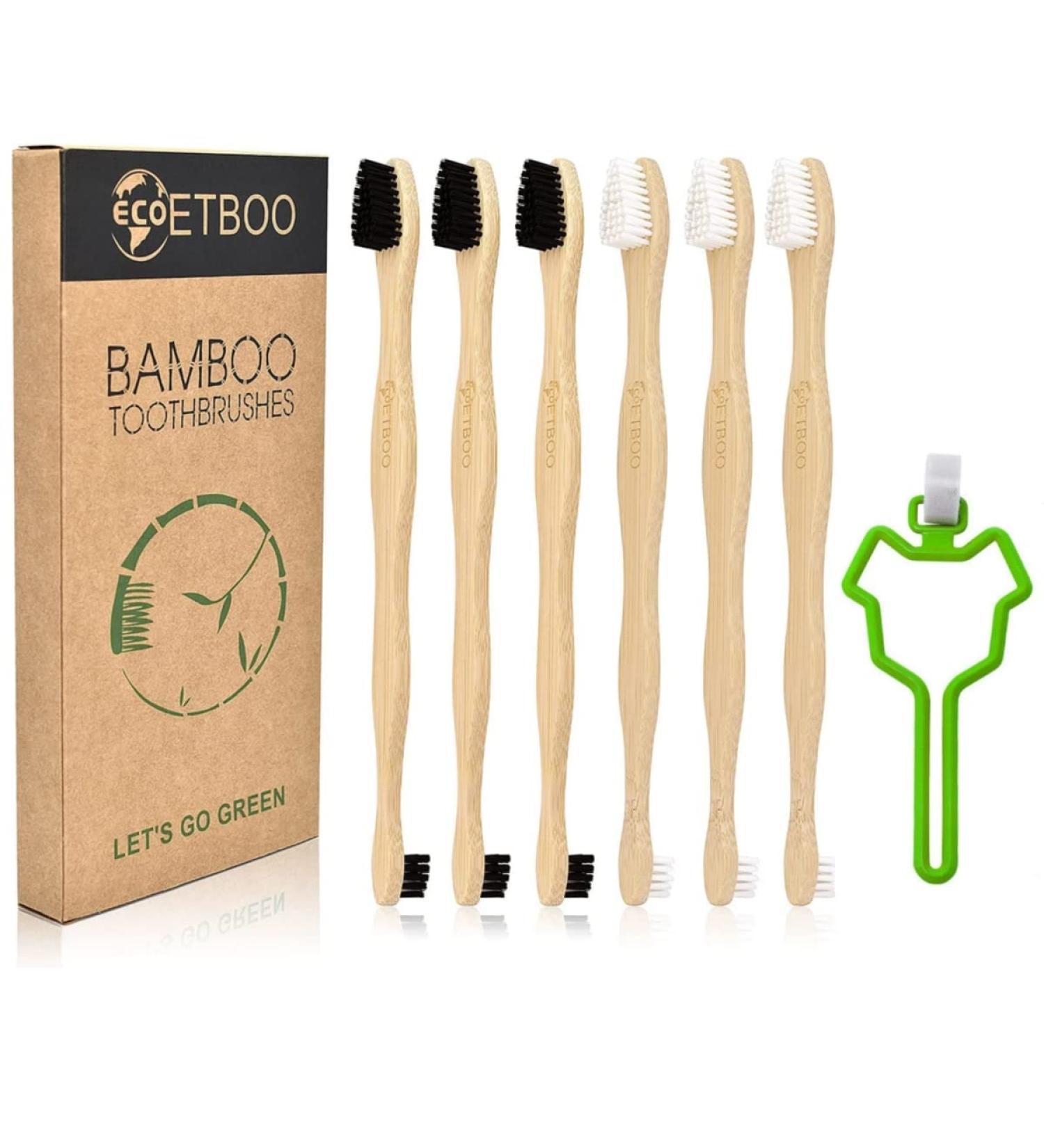 Eco-Friendly Dog Toothbrushes with Faecal Bag Holder - Biodegradable Double-Sided Pet Toothbrushes for Dogs & Cats - Small & Large Head - 1 Pack - Buy Online on SooperMarket.com