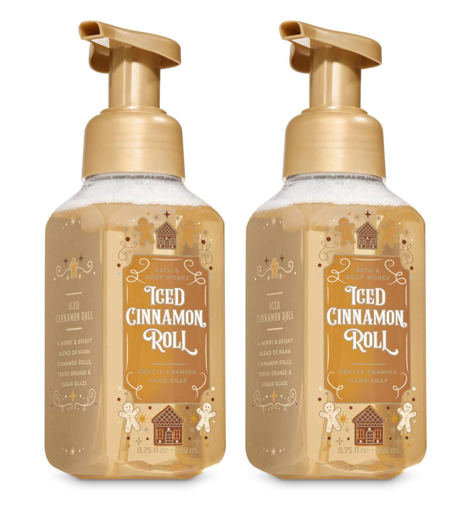 Bath and Body Works Iced Cinnamon Roll Gentle Foaming Hand Soap 2 Pack