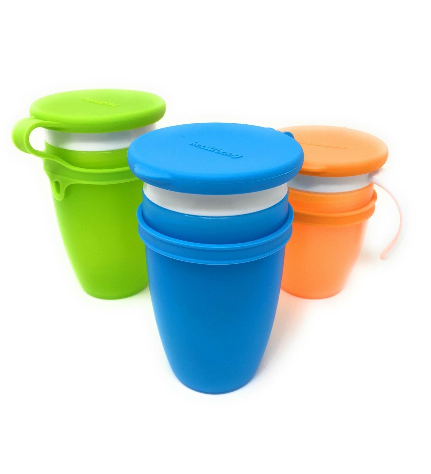 Silicone Replacement Lids for Munchkin Miracle 360 Cups - Set of 3 (Blue, Green, Orange) - Buy Online on SooperMarket.com