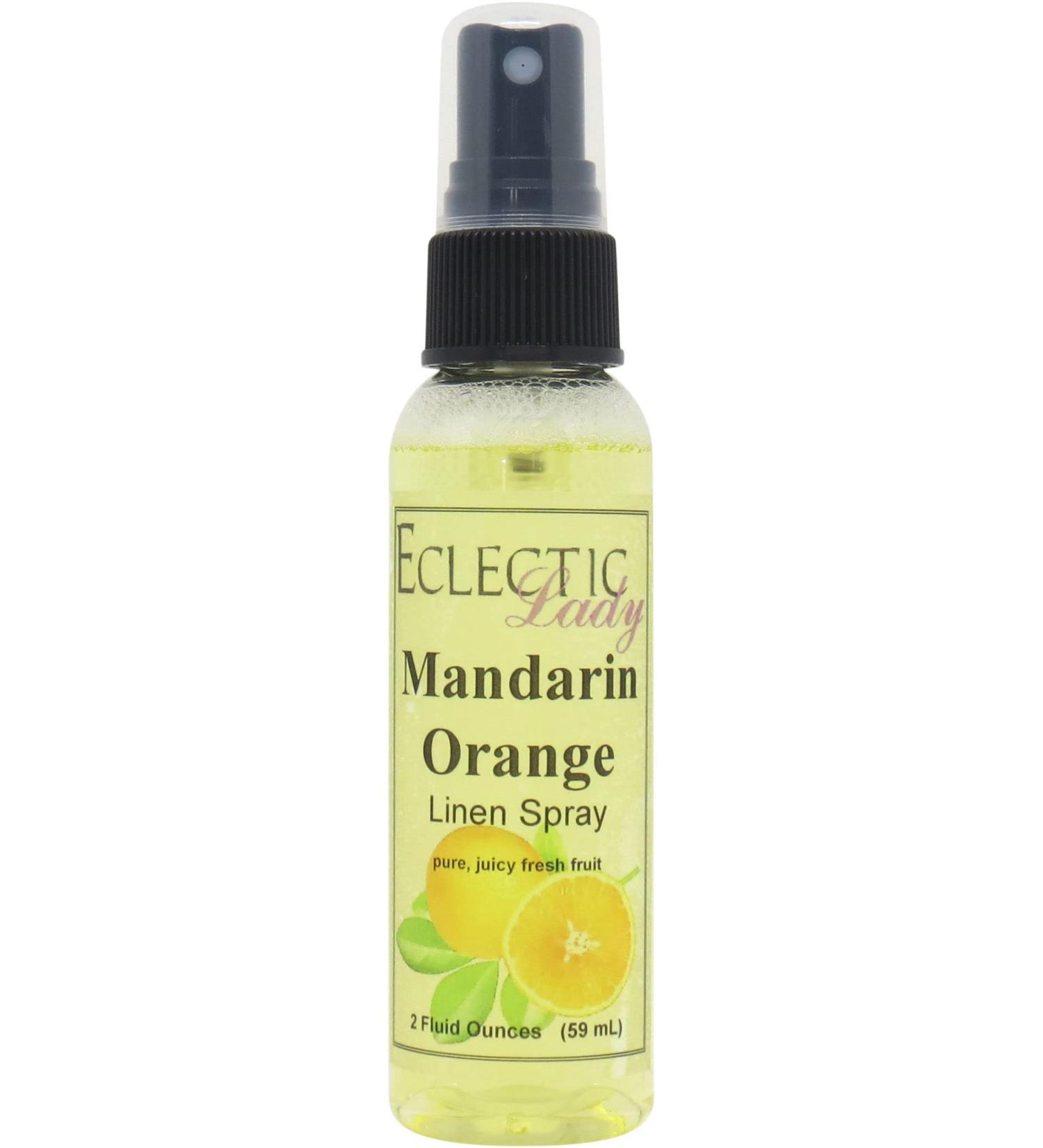 Mandarin Orange Linen Spray 2 ounces - Eclectic Lady Sheet and Linen Spray - No Artificial Colors Parabens or Preservatives - Long-Lasting Scent for Bed Fabric & Pillow 2 Fluid Ounces - Buy Online on SooperMarket.com