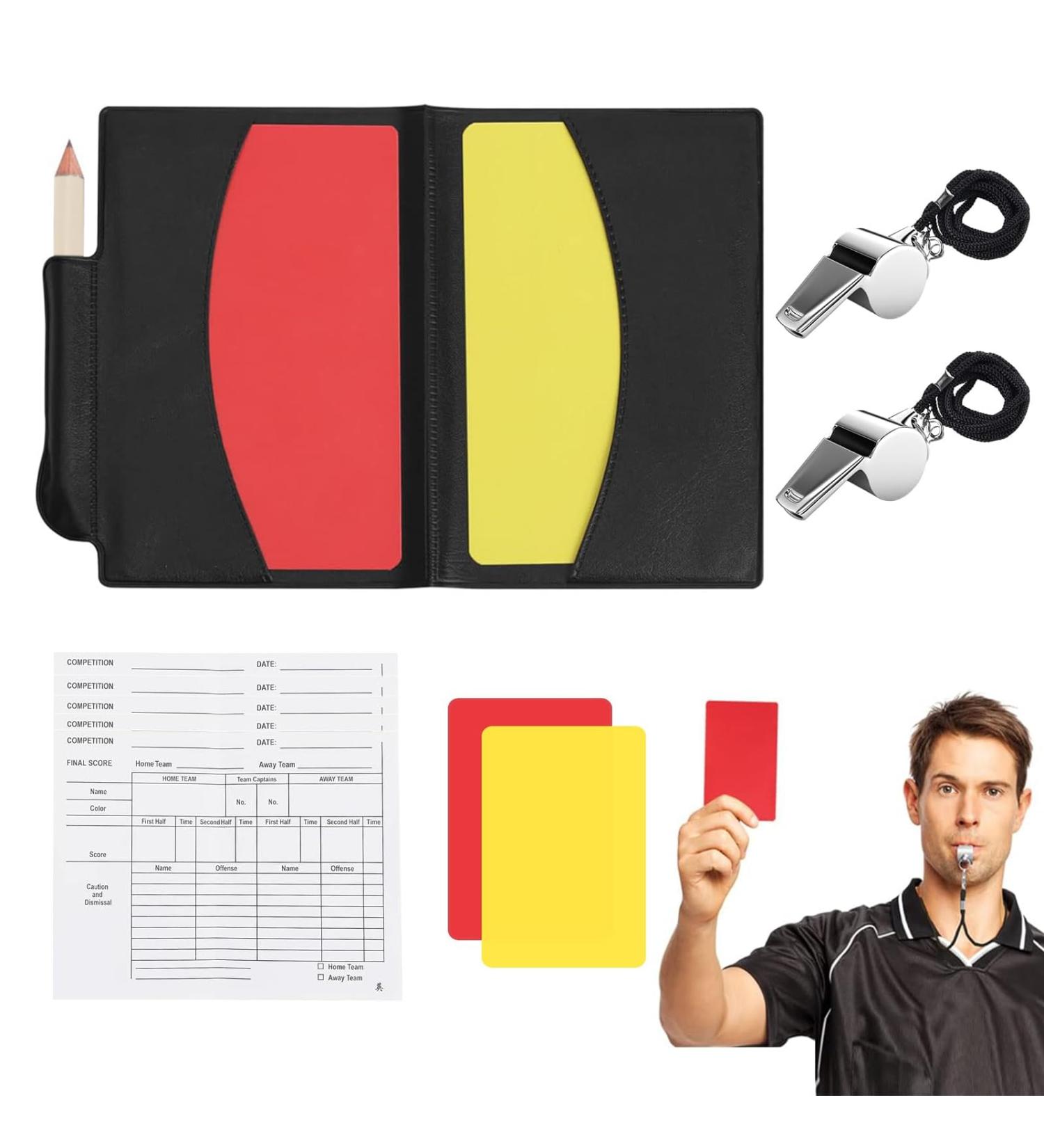 Buy Gvivej Referee Set - Football Referee Cards & Whistle Kit for Sports Coaching | International Shipping Available - Buy Online on SooperMarket.com
