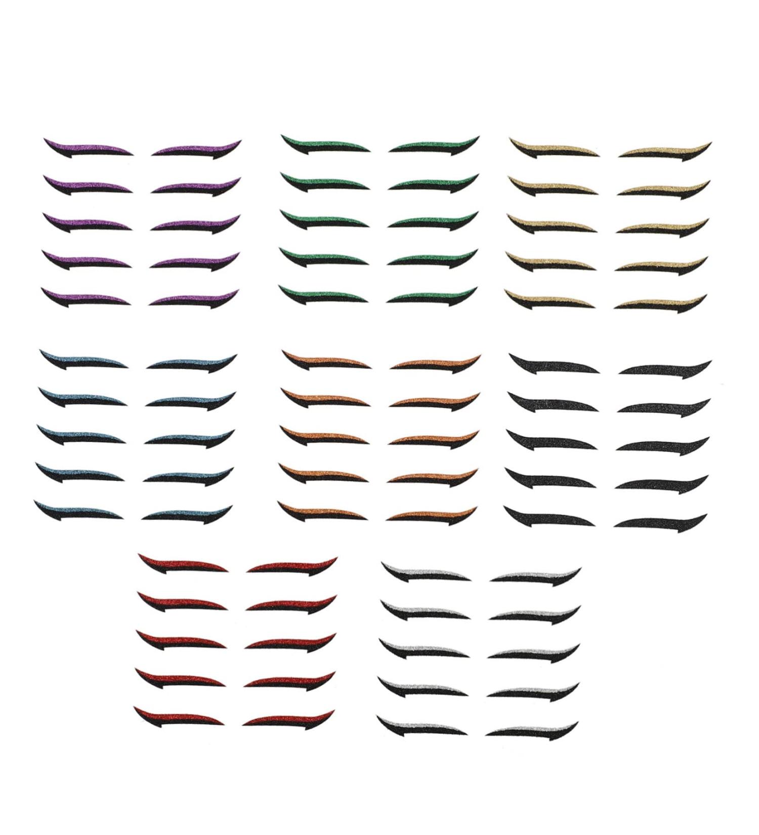 Gogogmee 40 pairs Double Womens Eyelid Quick Glitter Eyes Tapes Eyeshadow Strips Eye Adhesive Reusable - Buy Online on SooperMarket.com
