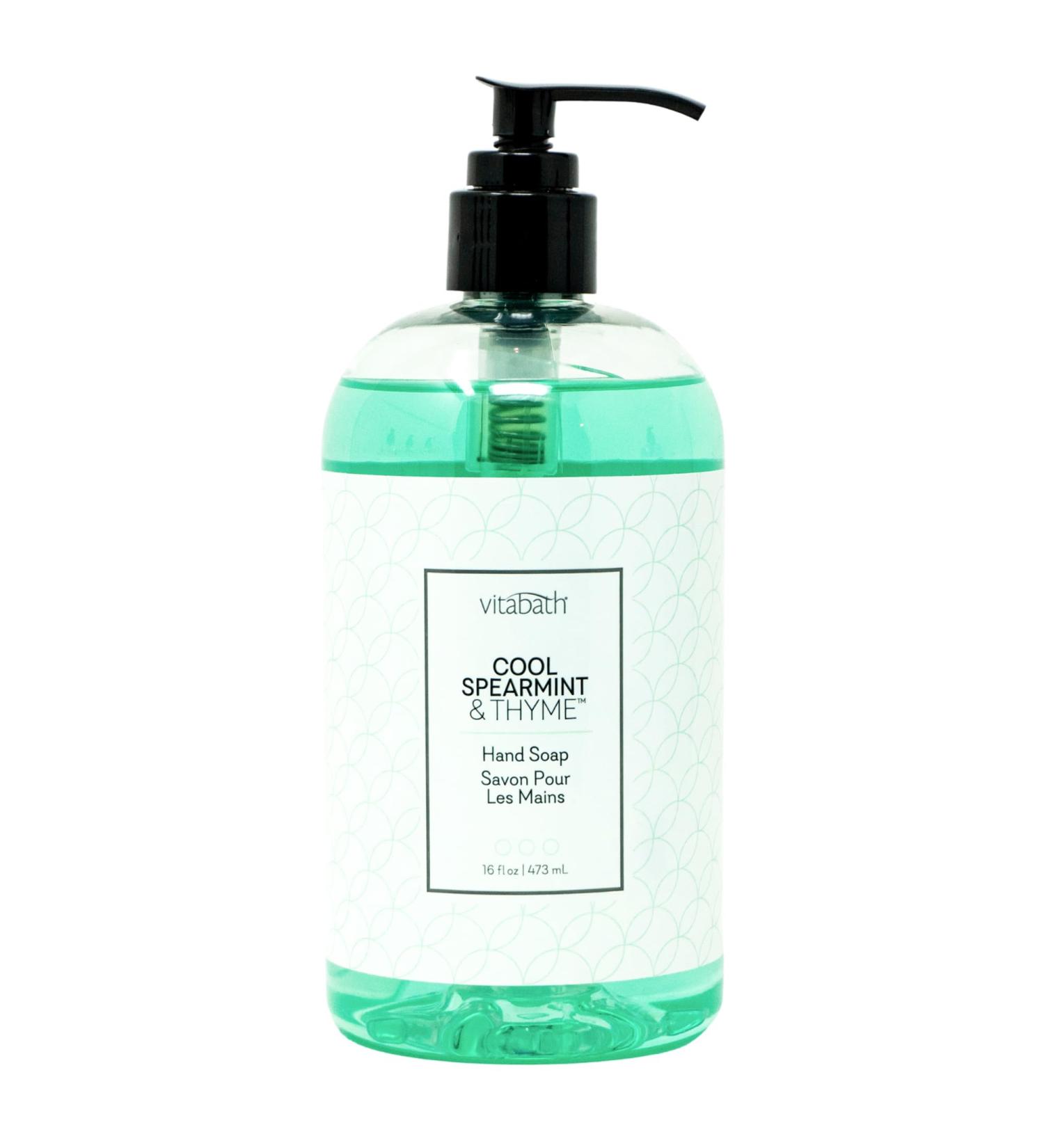 Buy Vitabath Cool Spearmint & Thyme Hand Soap - Nourishing Cleansing Moisturizing 16 oz | Cruelty-Free Gluten-Free Paraben-Free - International Shipping Available - Buy Online on SooperMarket.com