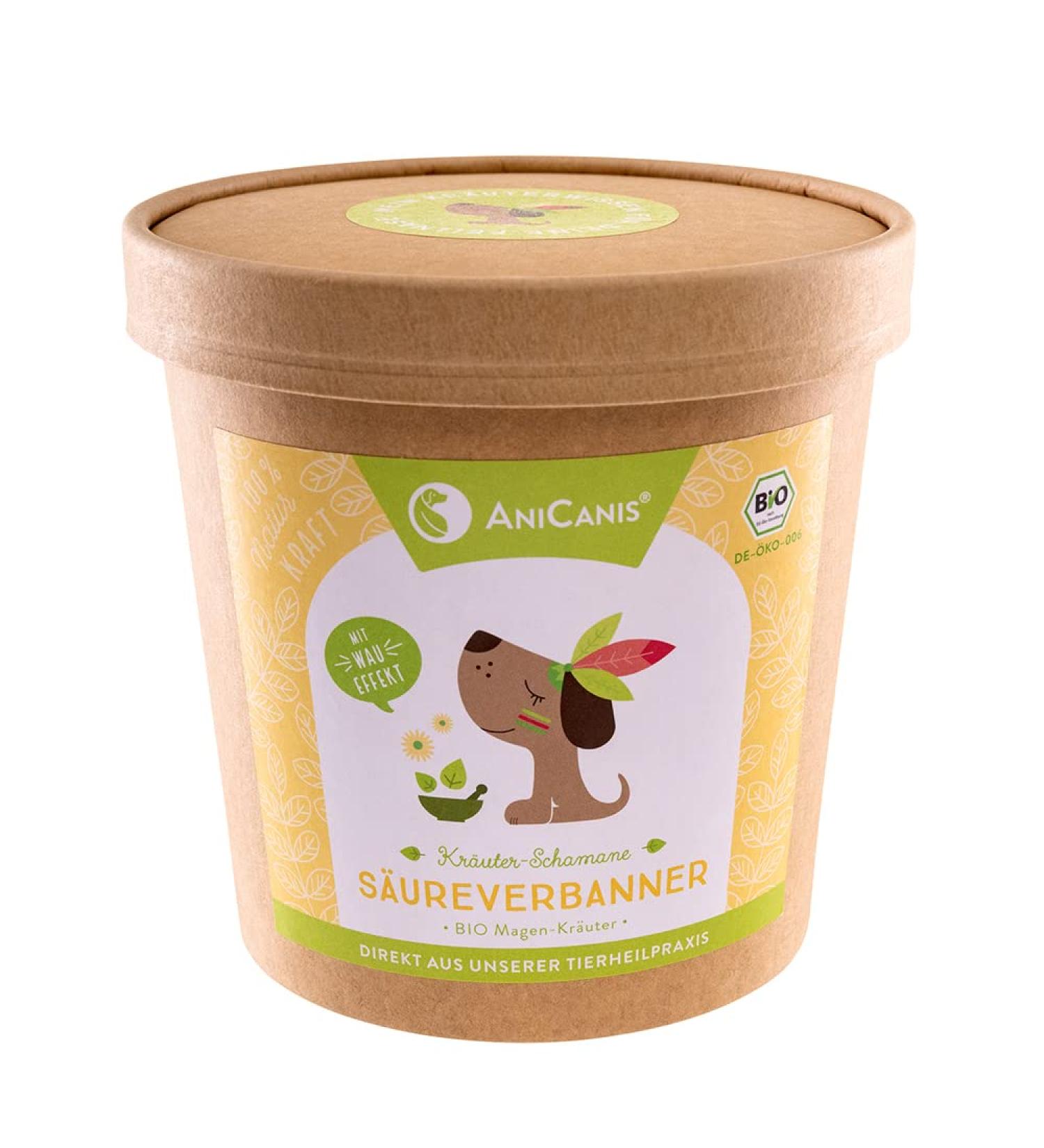 Anicanis Bio Herbal Mix for Dogs | 100g Organic Stomach & Acid Relief Herbs - Vet-Approved Solution for Heartburn & Grass Eating - Buy Online on SooperMarket.com