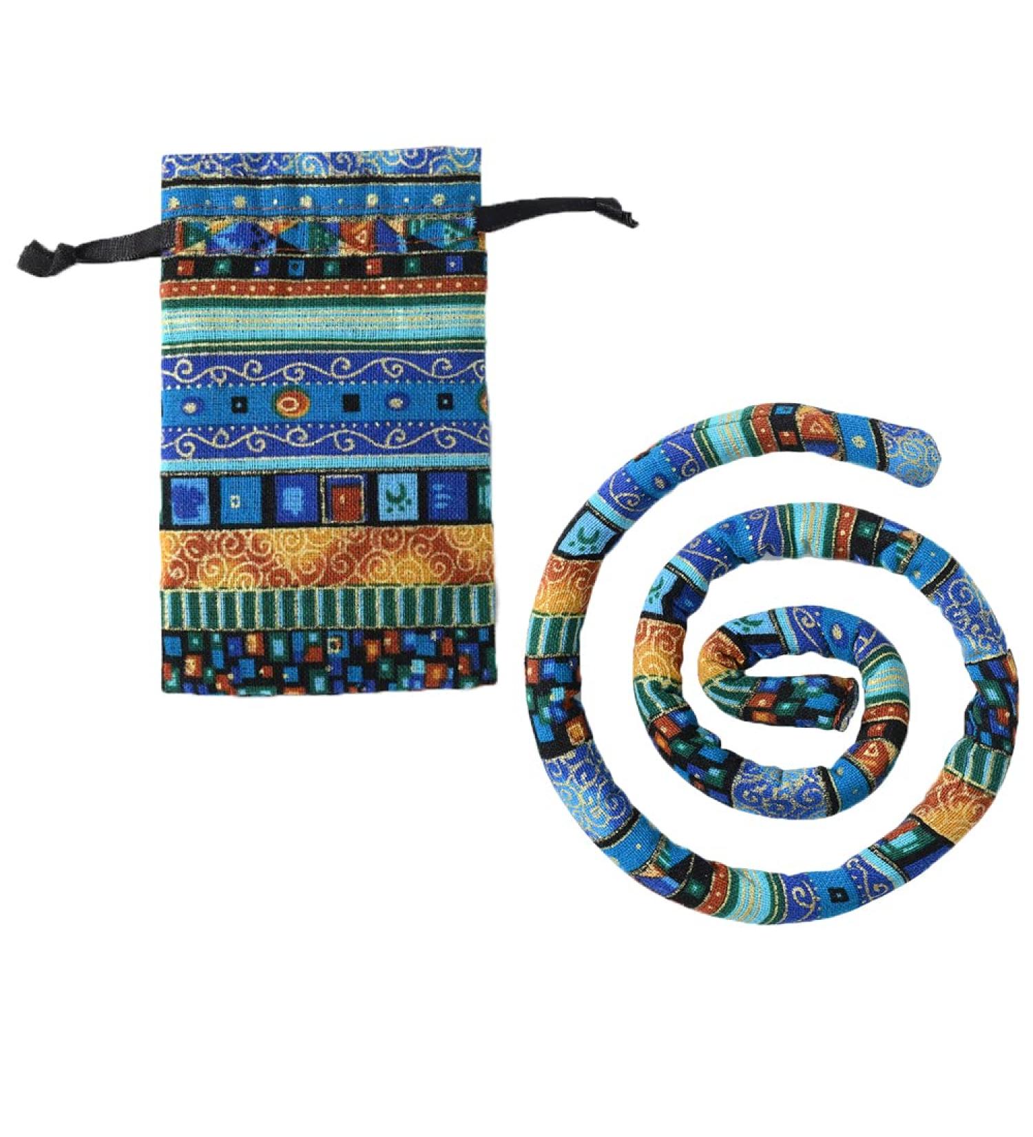 Spiral Lock Hair Tie Dreadlock Accessory | Bendable Hair Ties for Women and Men | 25 Inch Colorful Curly Hair Holder | Storage Bags Included (Blue) - Buy Online on SooperMarket.com