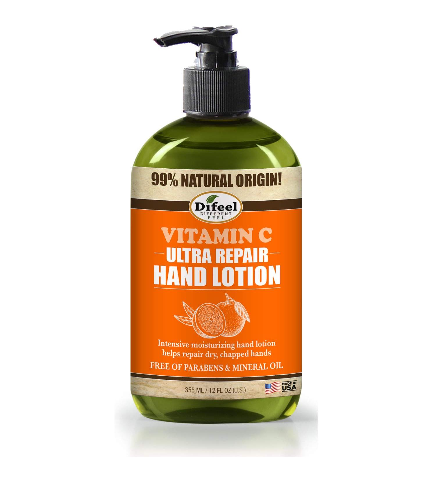 Difeel Vitamin C Ultra Repair Hand Lotion 12 oz - Nourishing Hydrating & Anti-Aging Moisturizer - International Shipping Available - Buy Online on SooperMarket.com