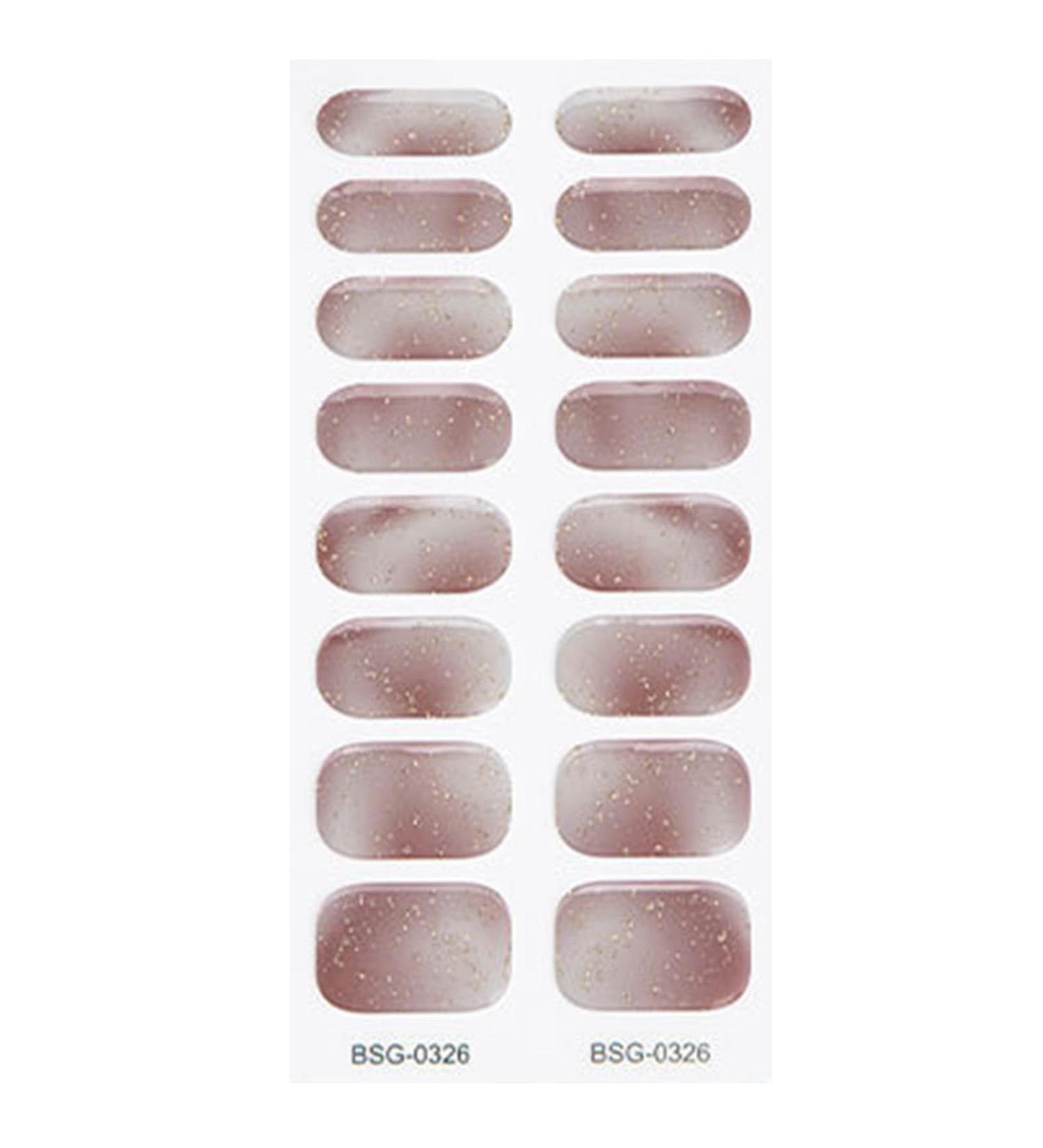 Semi Cured Gel Nail Polish Stickers Fashion Classical Nails Strips Waterproof Adhesive Full Wraps Gel Nail Art Stickers Semi Cured Gel Nail Strips Starter Kits BSG0326 - Buy Online on SooperMarket.com
