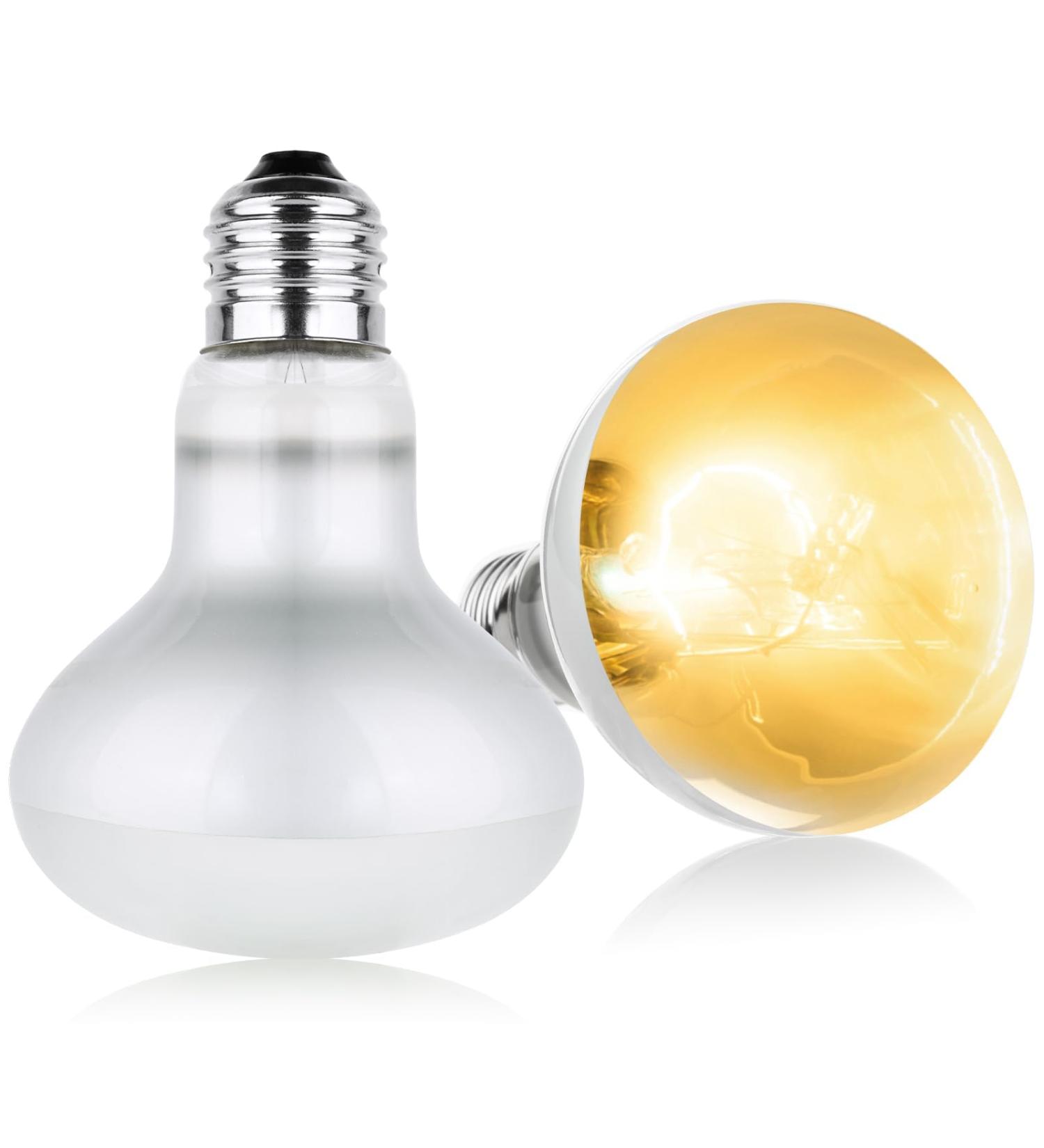 Adiwo Basking Spot Lamp 2 Pack 100W Reptile Heat Bulb Tortoise Heat Lamp Natural Light Basking Bulb Light Heat Lamp for Reptiles Amphibian Chicks Puppies Heating Use (White) - Buy Online on SooperMarket.com