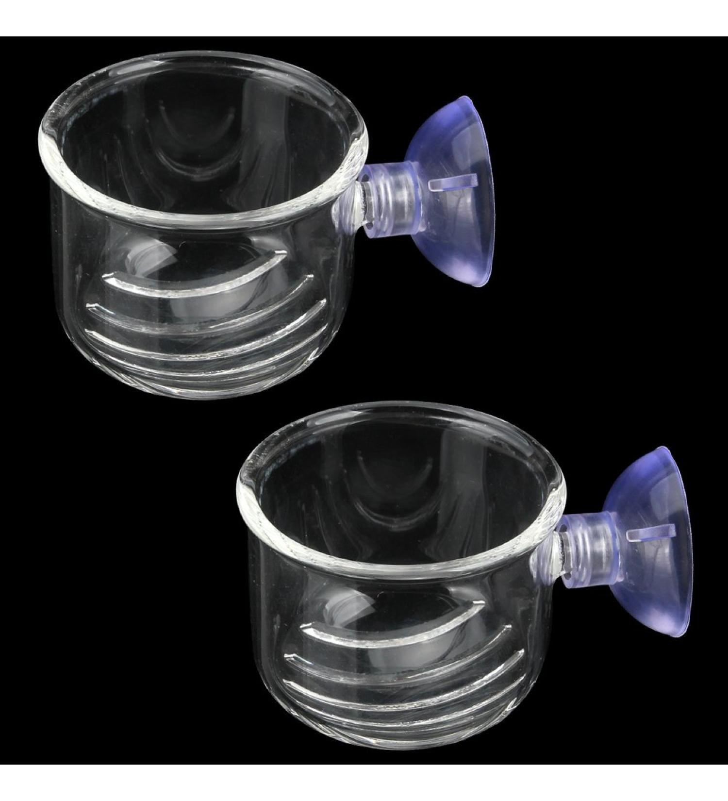 Senzeal 2PCS Large Glass Feeding Cone Cup for Aquarium with Seam - Ideal Fish Feeder for Brine Shrimp and Red Worms - Buy Online on SooperMarket.com