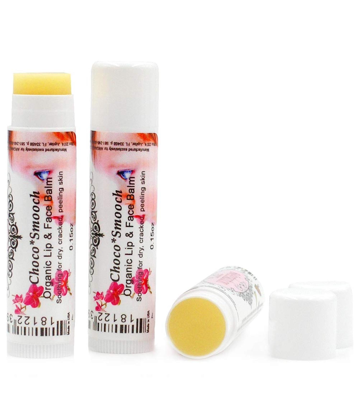 ChocoSmooch Organic Baby Lip & Face Balm Set | Soothing Balm for Dry Irritated Skin | Argan Calendula Avocado & Sea Buckthorn | 3 Pack - Buy Online on SooperMarket.com