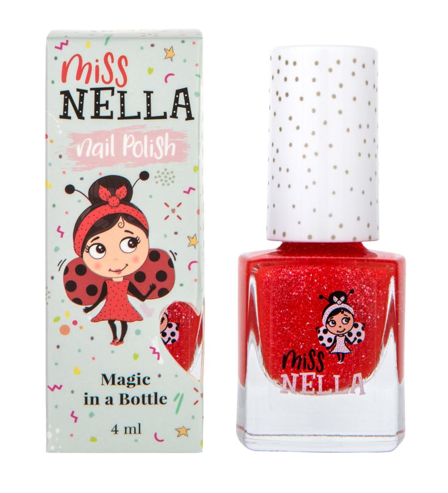 Miss Nella Croco Dazzle Safe Red Glitter Nail Polish for Kids - Non-Toxic, Odour Free & Easy Peel Off Formula - Buy Online on SooperMarket.com