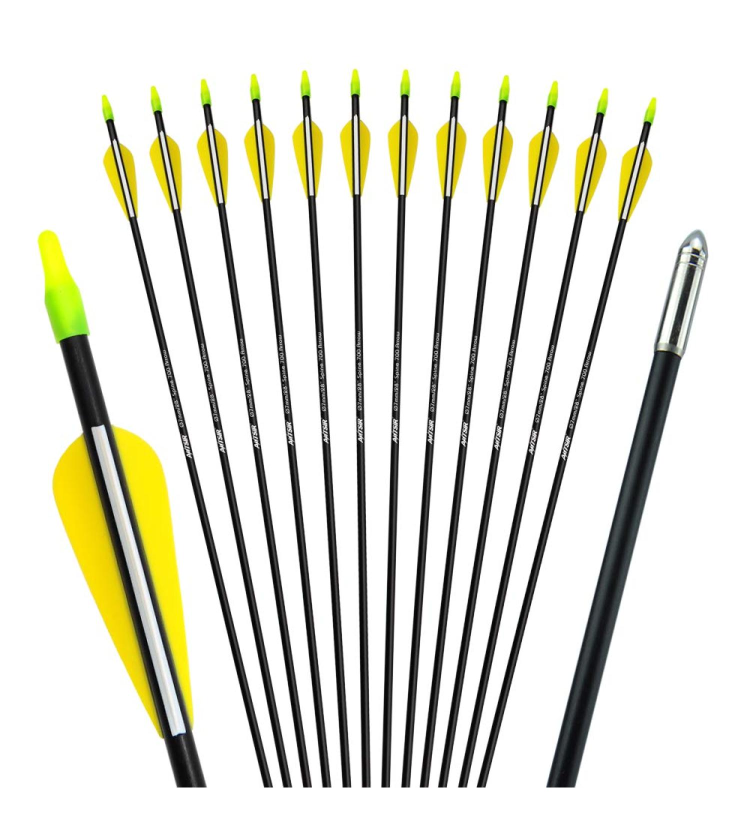 ANTSIR 28 inch Practice Arrows for Beginners - Safety Shaft Blunt Tip - A-Yellow White - Buy Online on SooperMarket.com