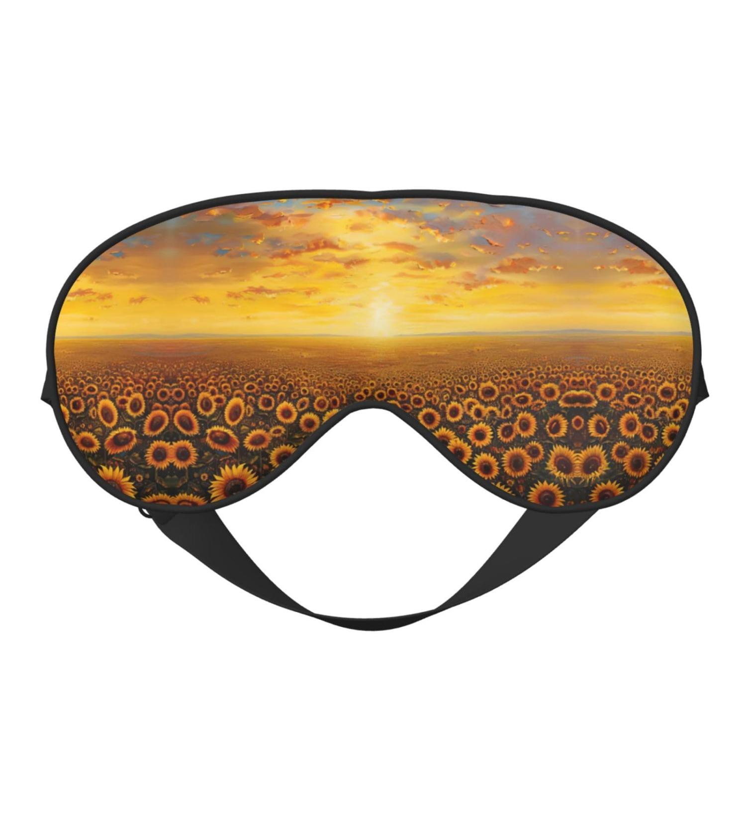Buy SSIMOO Sunflower Field Sunset Soft Eye Mask | Breathable Eye Patch for Travel & Relaxation | Perfect Gift for Women - Buy Online on SooperMarket.com