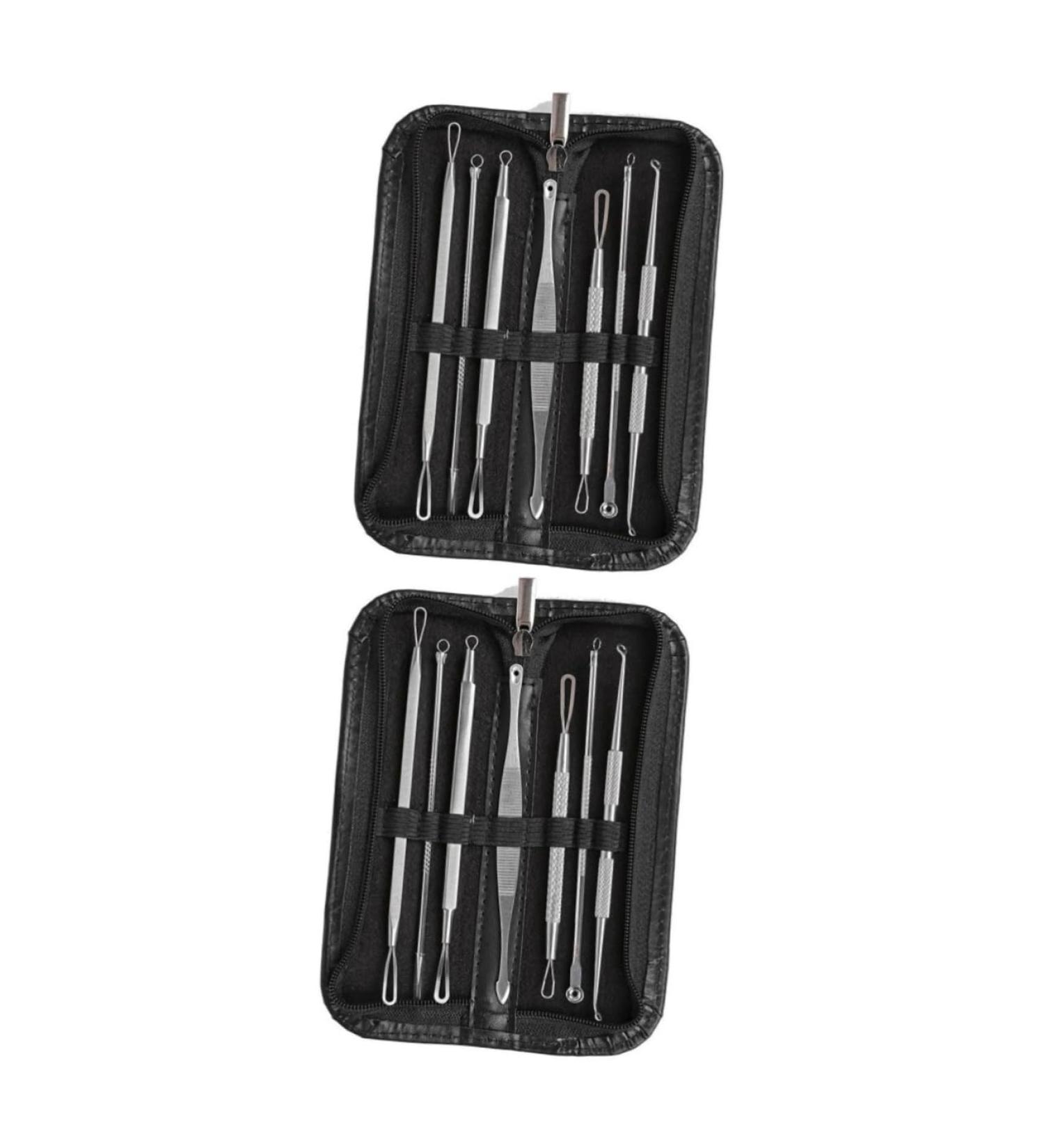 WOONEKY 14 Pcs Blackhead Extractor Blackhead Removal Tool Extractor Tools Comedone Extractor Silver - Buy Online on SooperMarket.com