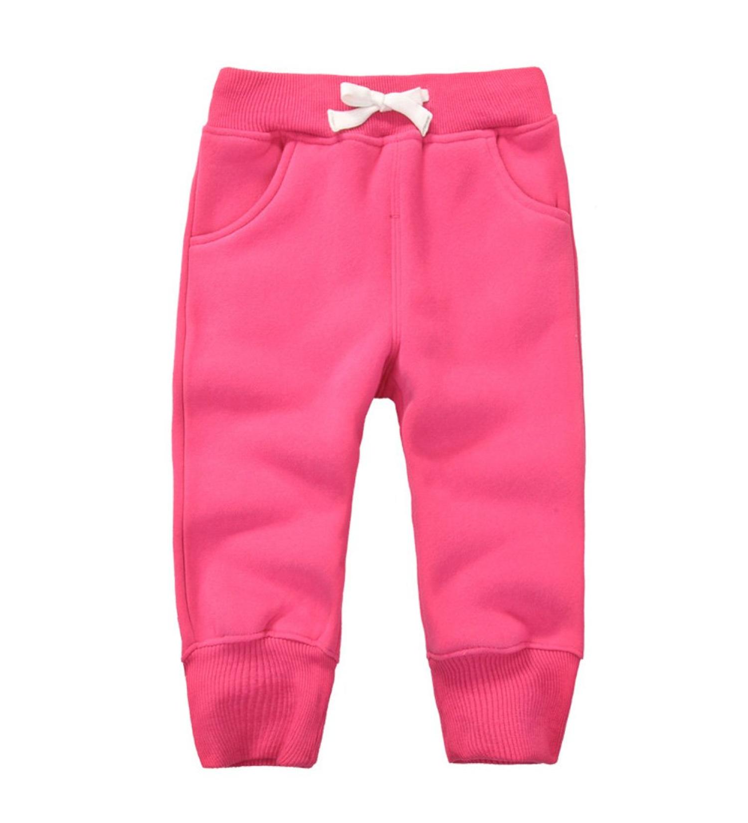 CuteOn Unisex Kids Elastic Waist Cotton Warm Trousers Rose Red (1-5 Years) - Buy Online on SooperMarket.com