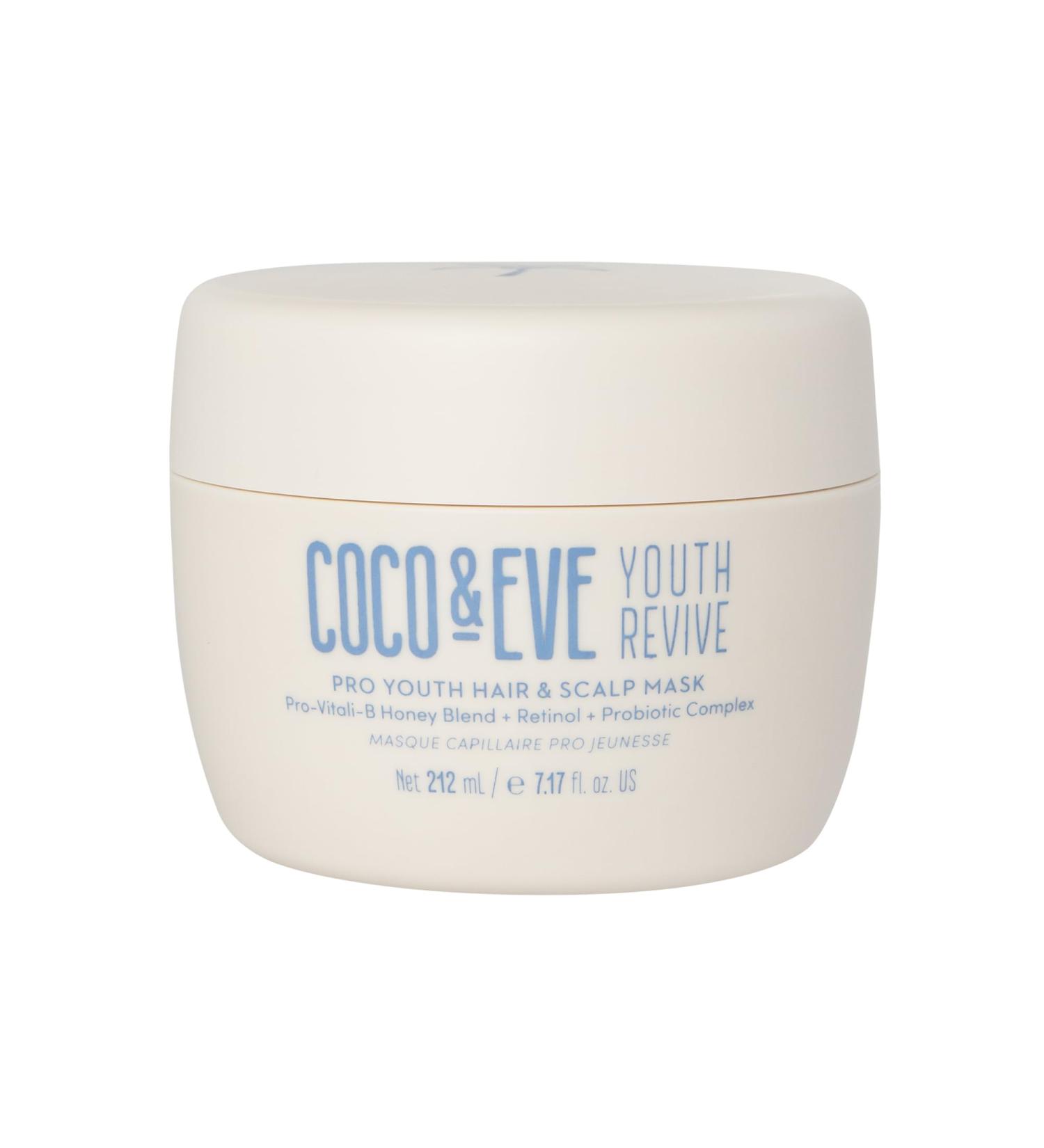 Coco & Eve Pro Youth Hair & Scalp Mask | Anti-Aging Treatment for Shine Volume & Dandruff Control | Hydrated Hair with Honey & Retinol - Shop Internationally - Buy Online on SooperMarket.com
